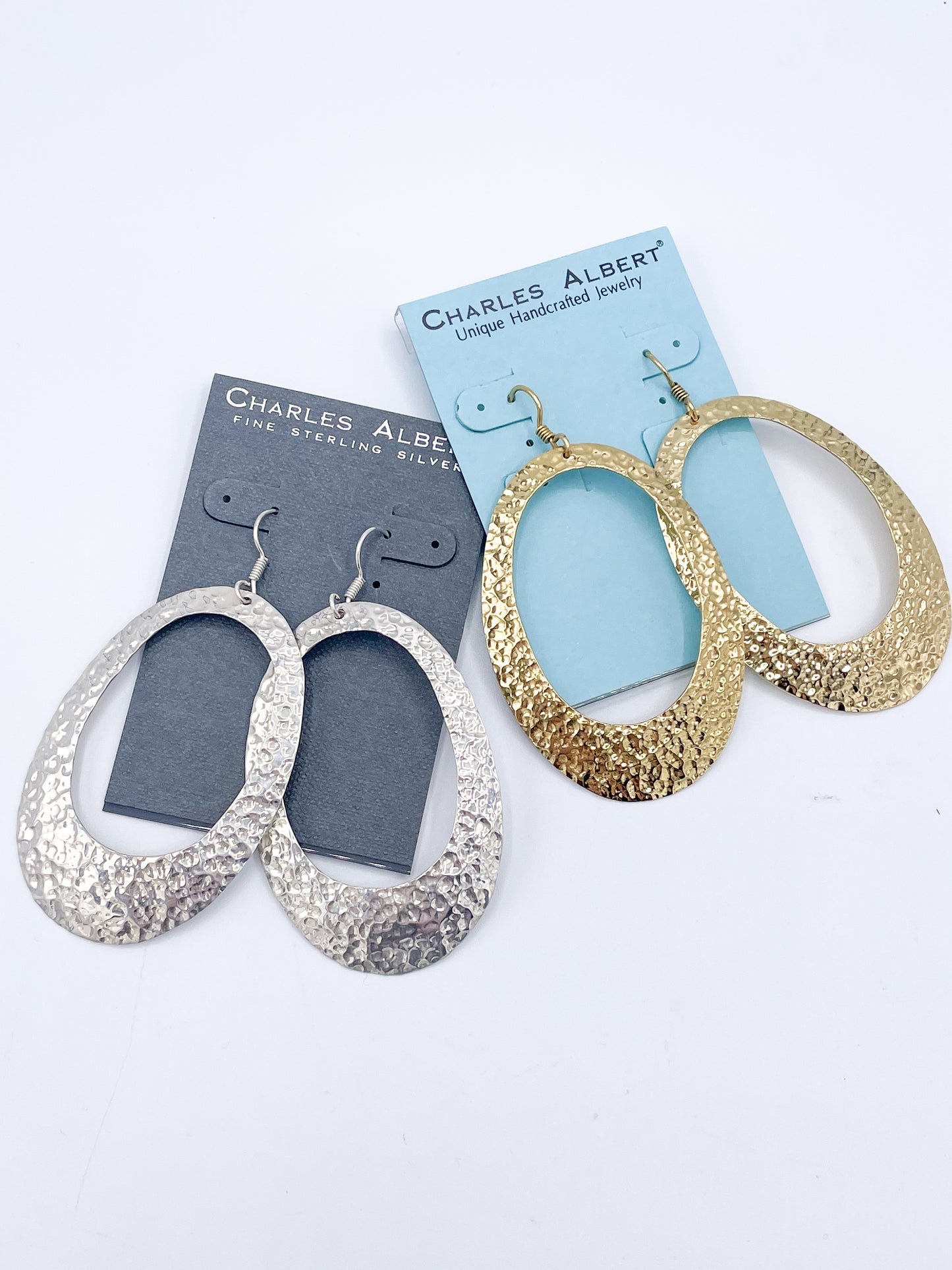 Hammer Hoop Dangle - Both Metals