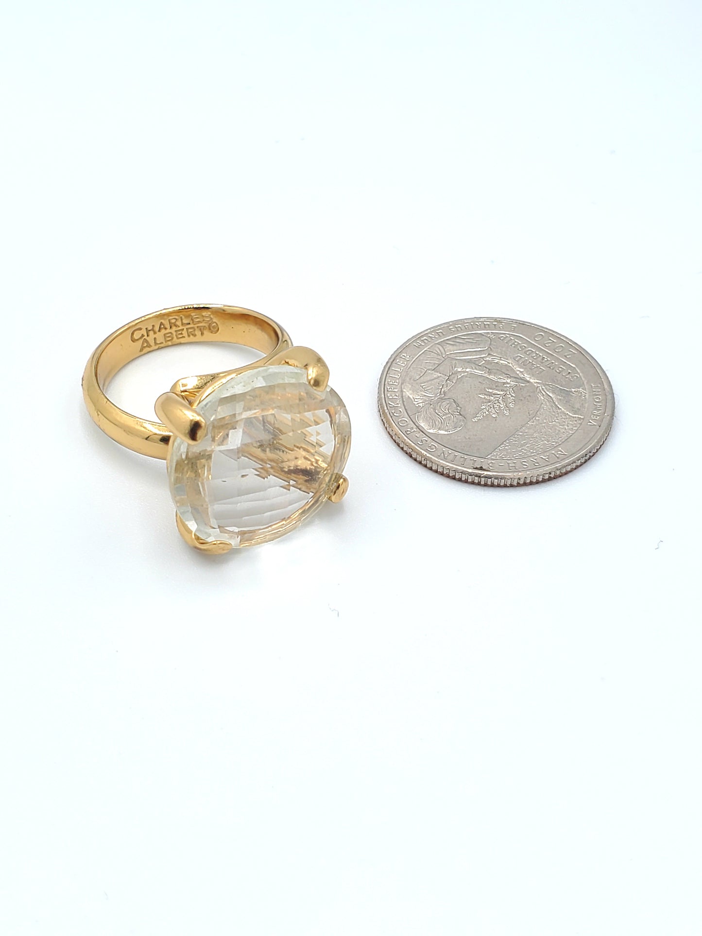 Round Clear Quartz Prong Set Set-Alchemia