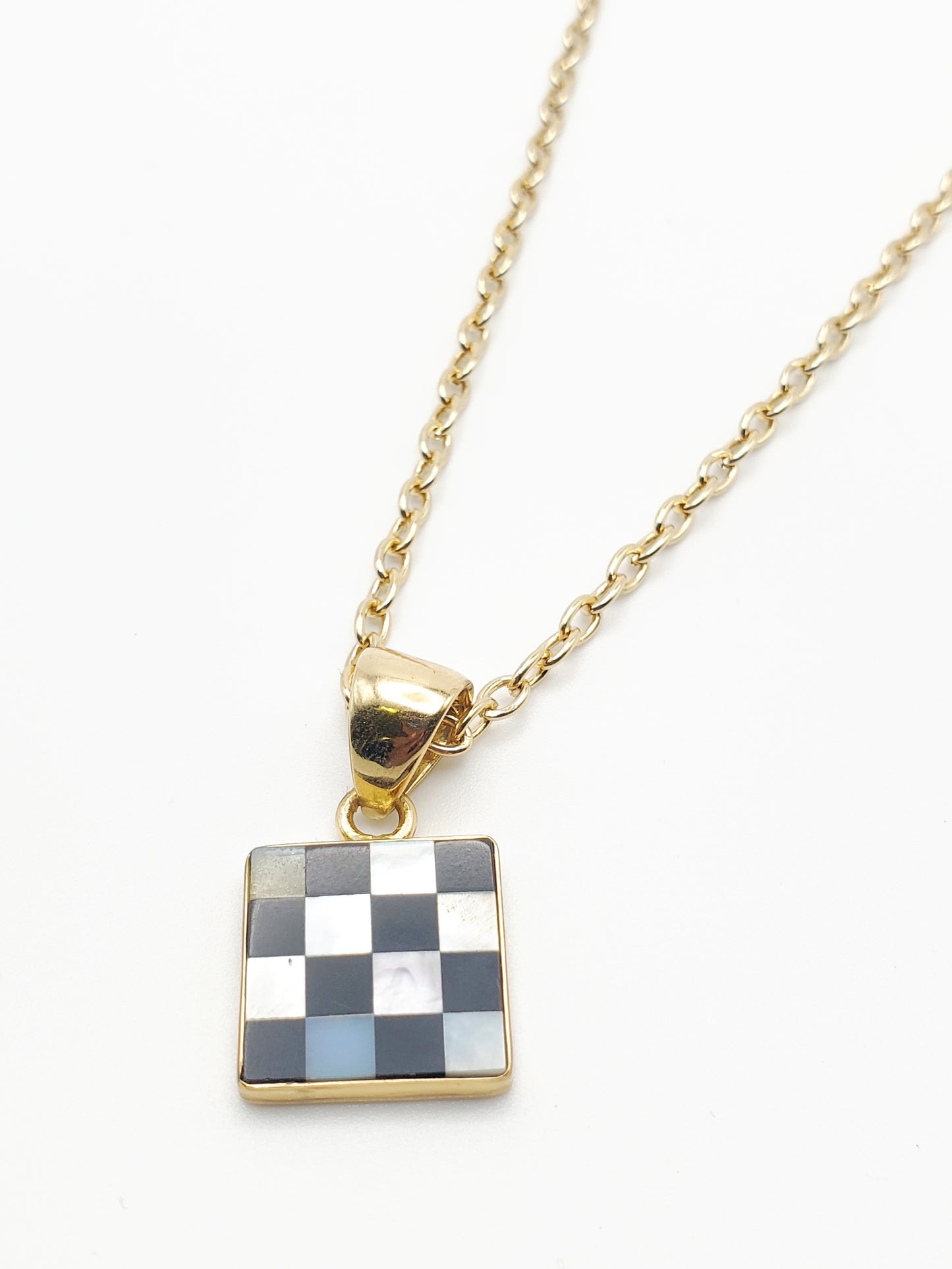 MOP Checkerboard Pendant - Alchemia