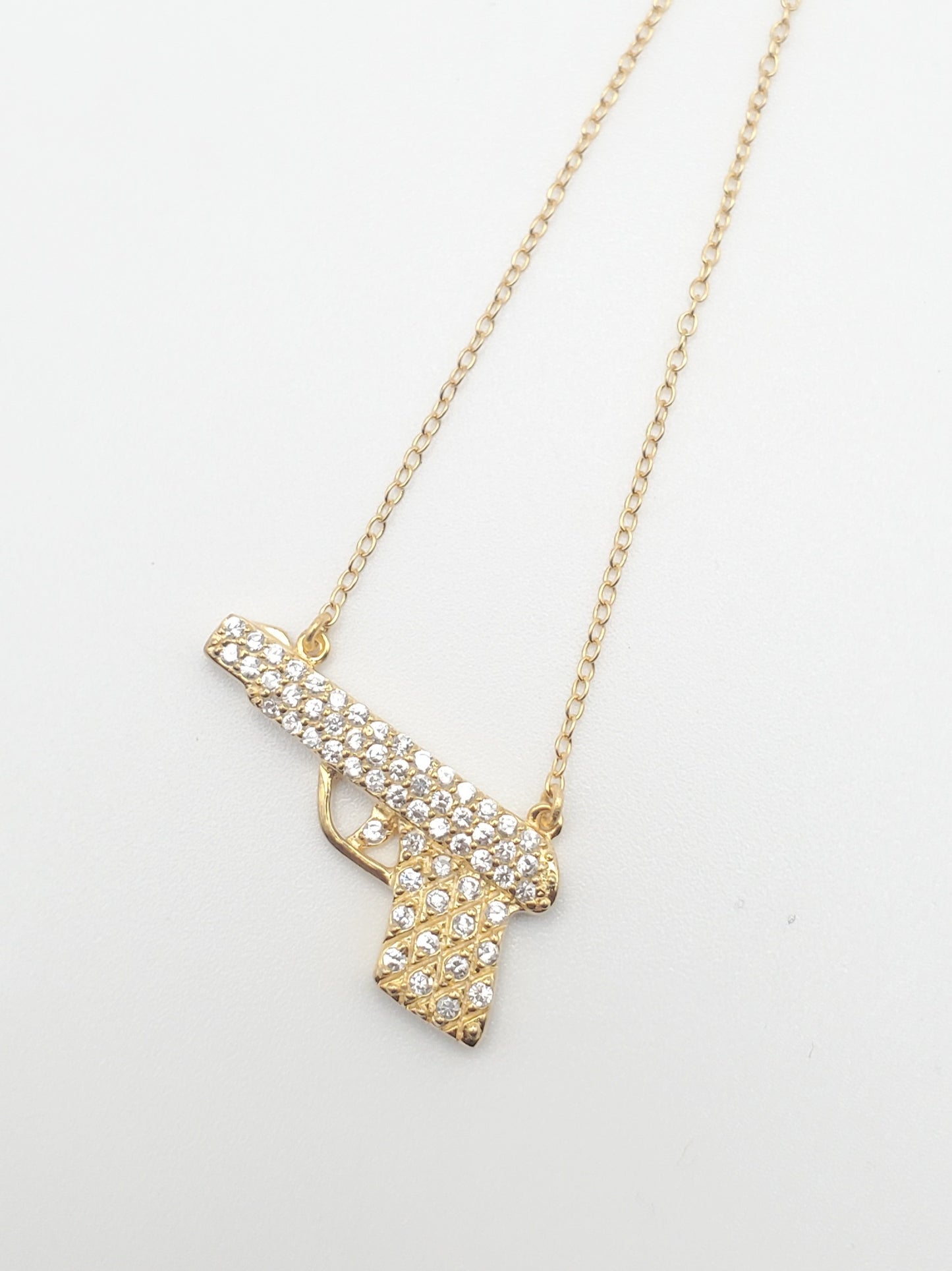 Dainty Gun Necklace - Vermeil