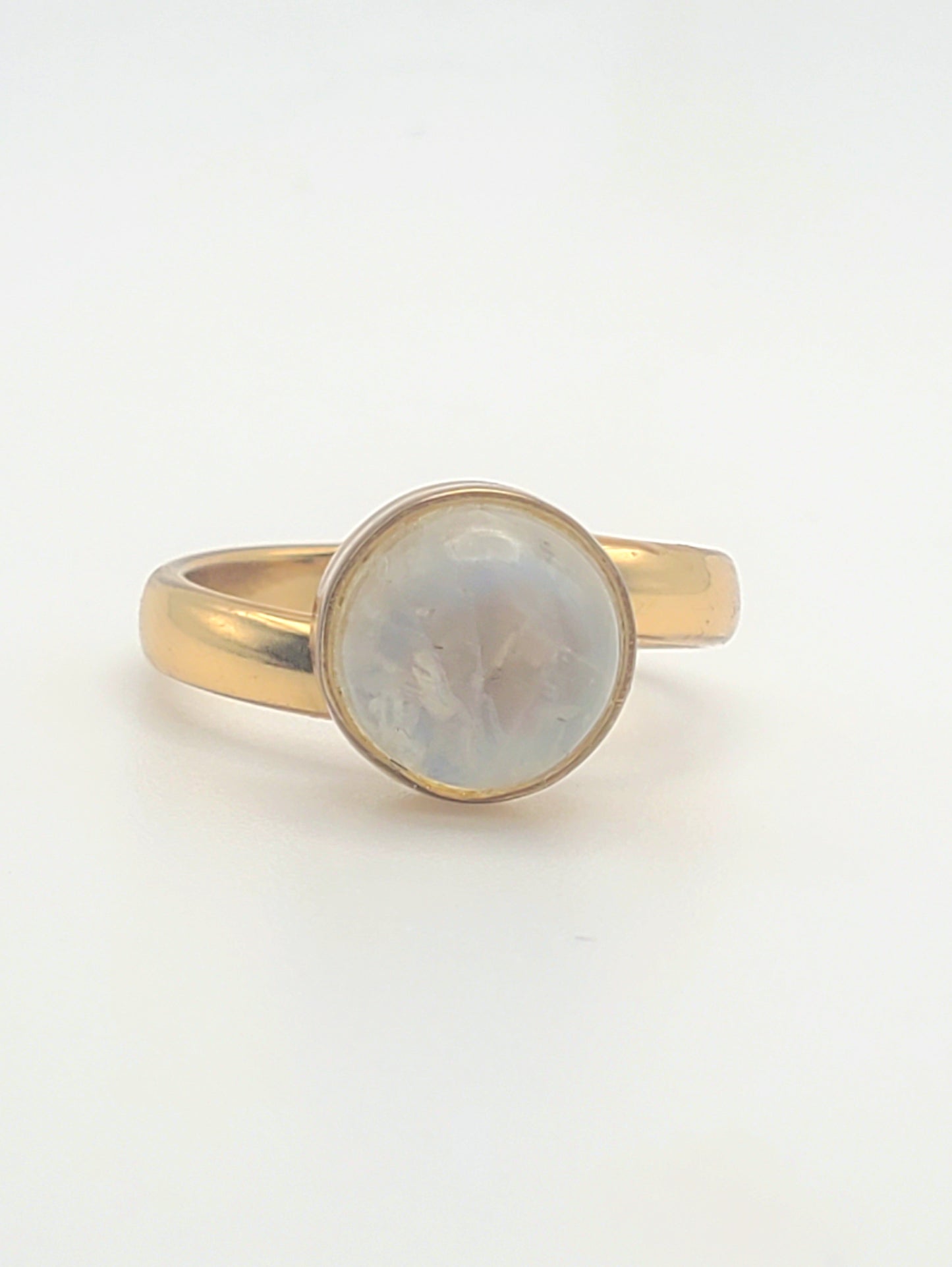 Dainty Moonstone Polka Dot Adjustable Ring - Alchemia