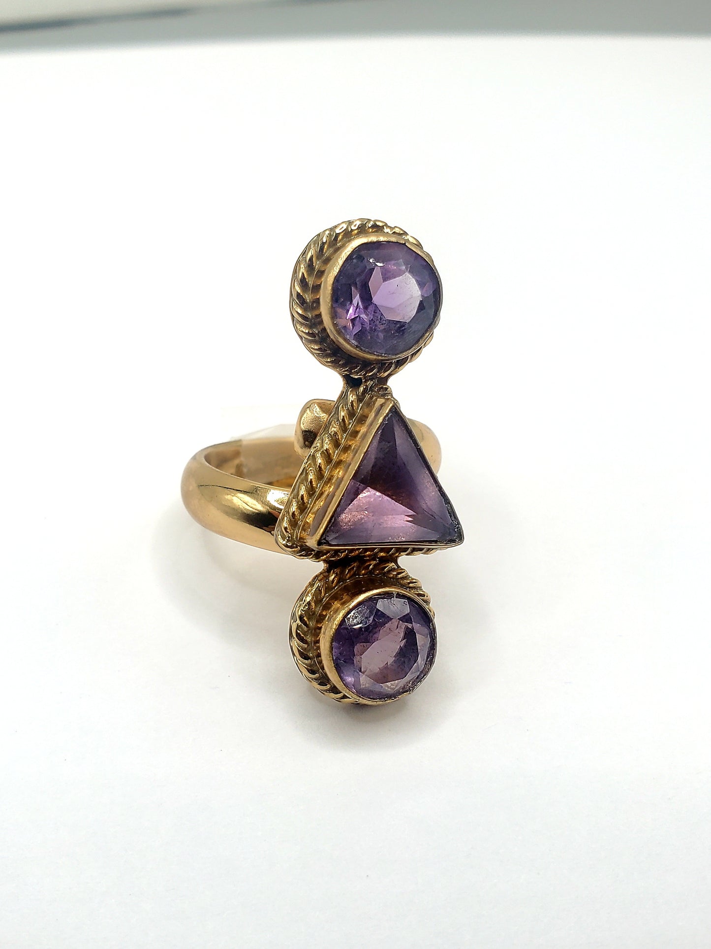 Dainty Amethyst Three-Stone Crawler - Alchemia