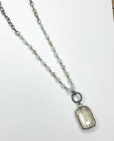 Quartz & Crystal Necklace - Dainty Grunge