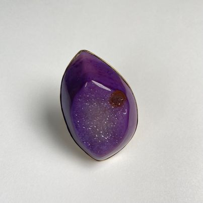 Purple Druzy Ring-Alchemia