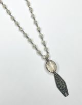 Light Treated Crystal Necklace - Dainty Grunge