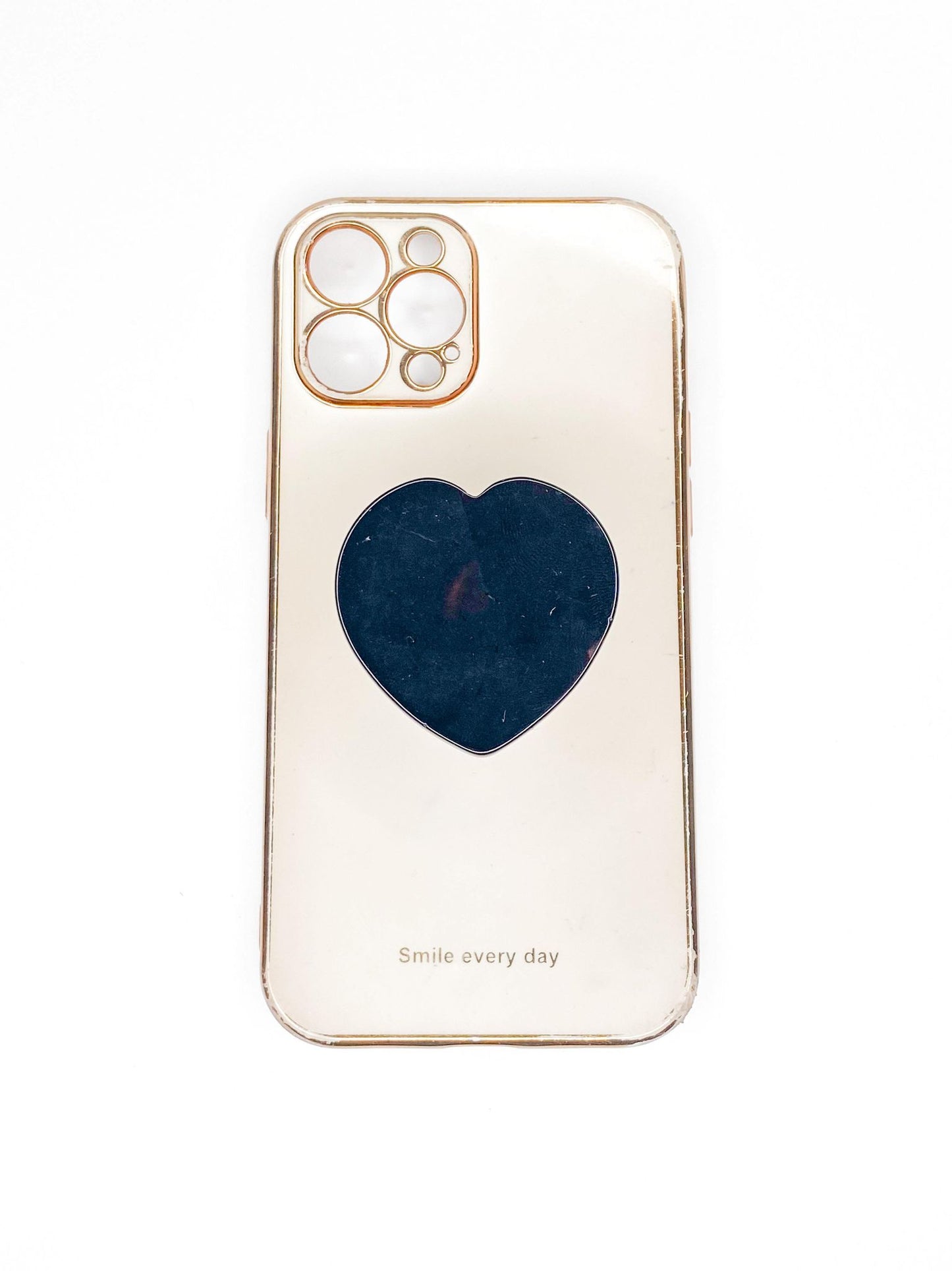 Black Heart Phone Stones