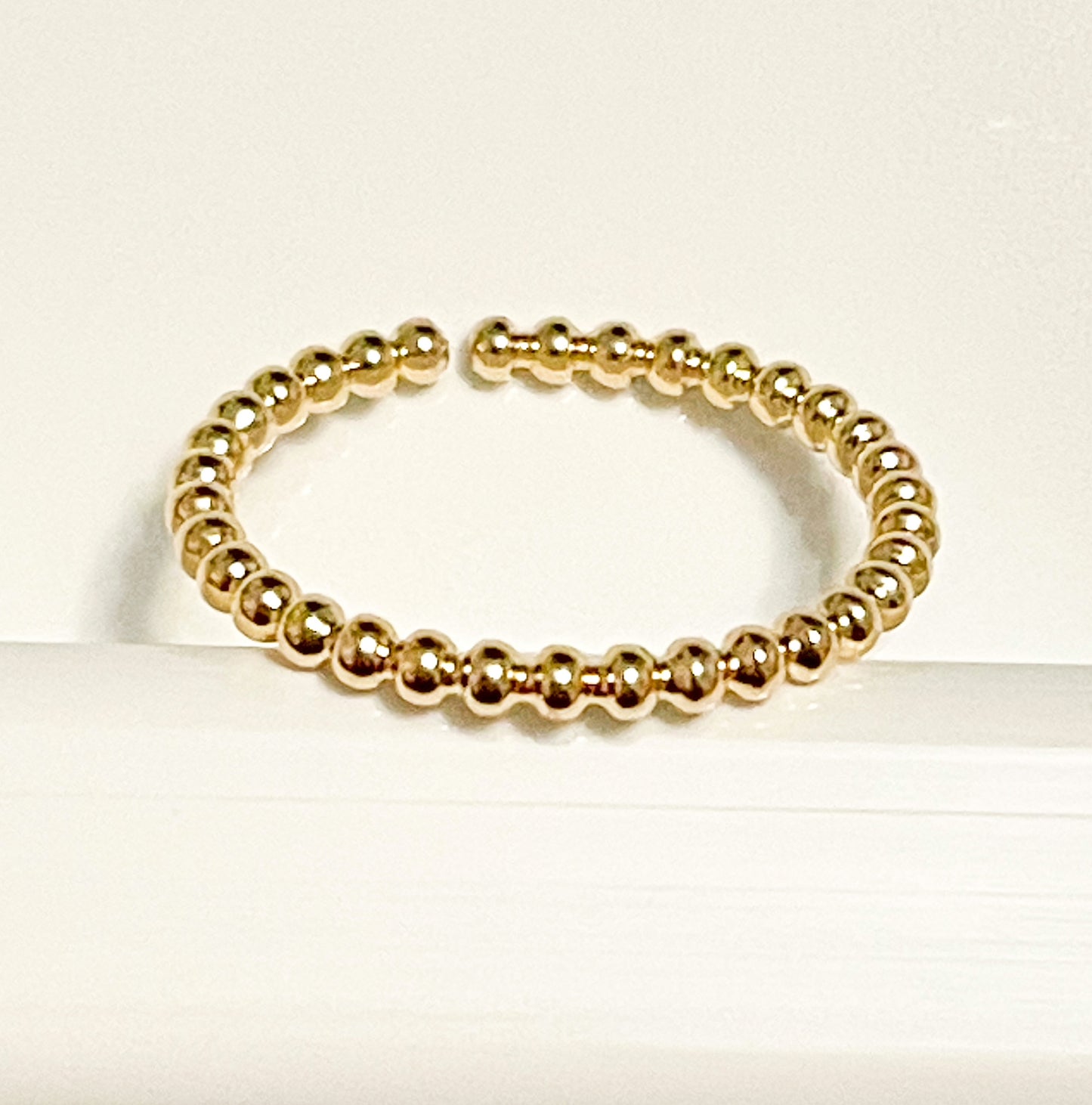 Bubble Adjustable Ring - 18k gold filled