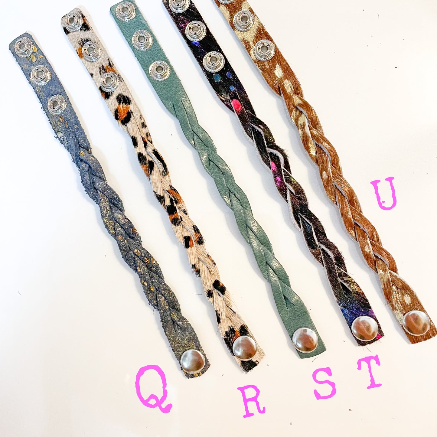 Twisted Leather Bracelets