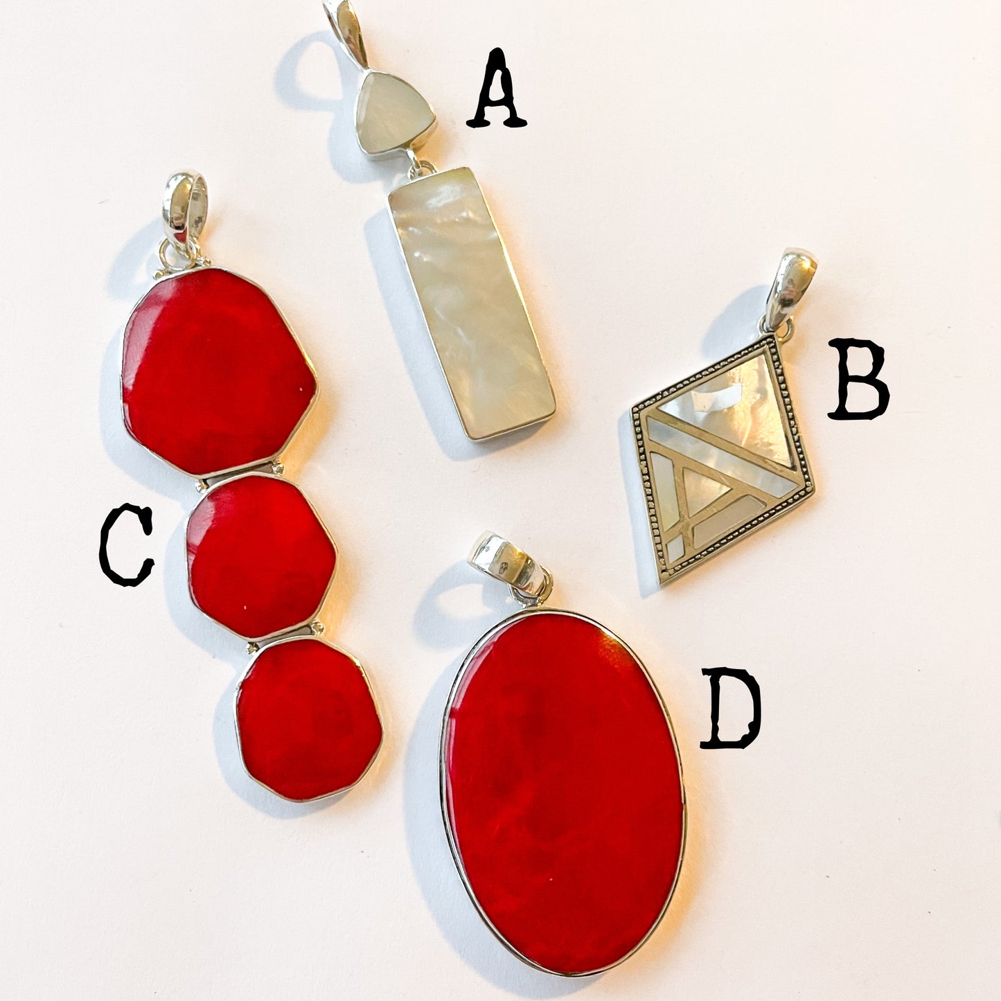 Shell Larger Pendant- Solid Sterling Silver