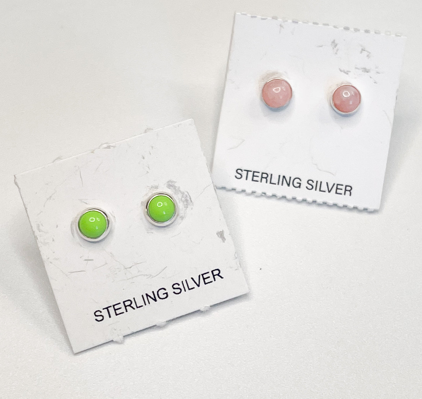 Mini Round Stud Post Earrings - Solid Sterling Silver
