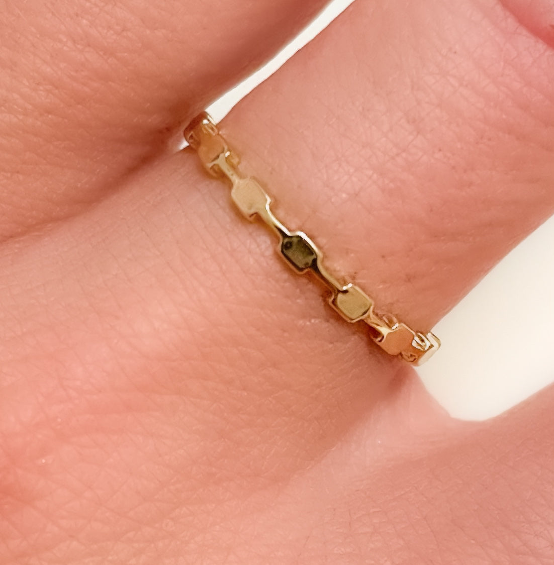 Jigsaw Ring Adjustable - 18k gold Filled
