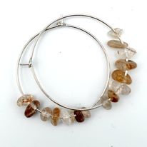 Lightweigt SSS Hoops - Rutilated Quartz