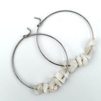 Light weight SSS Hoops - White Quartz
