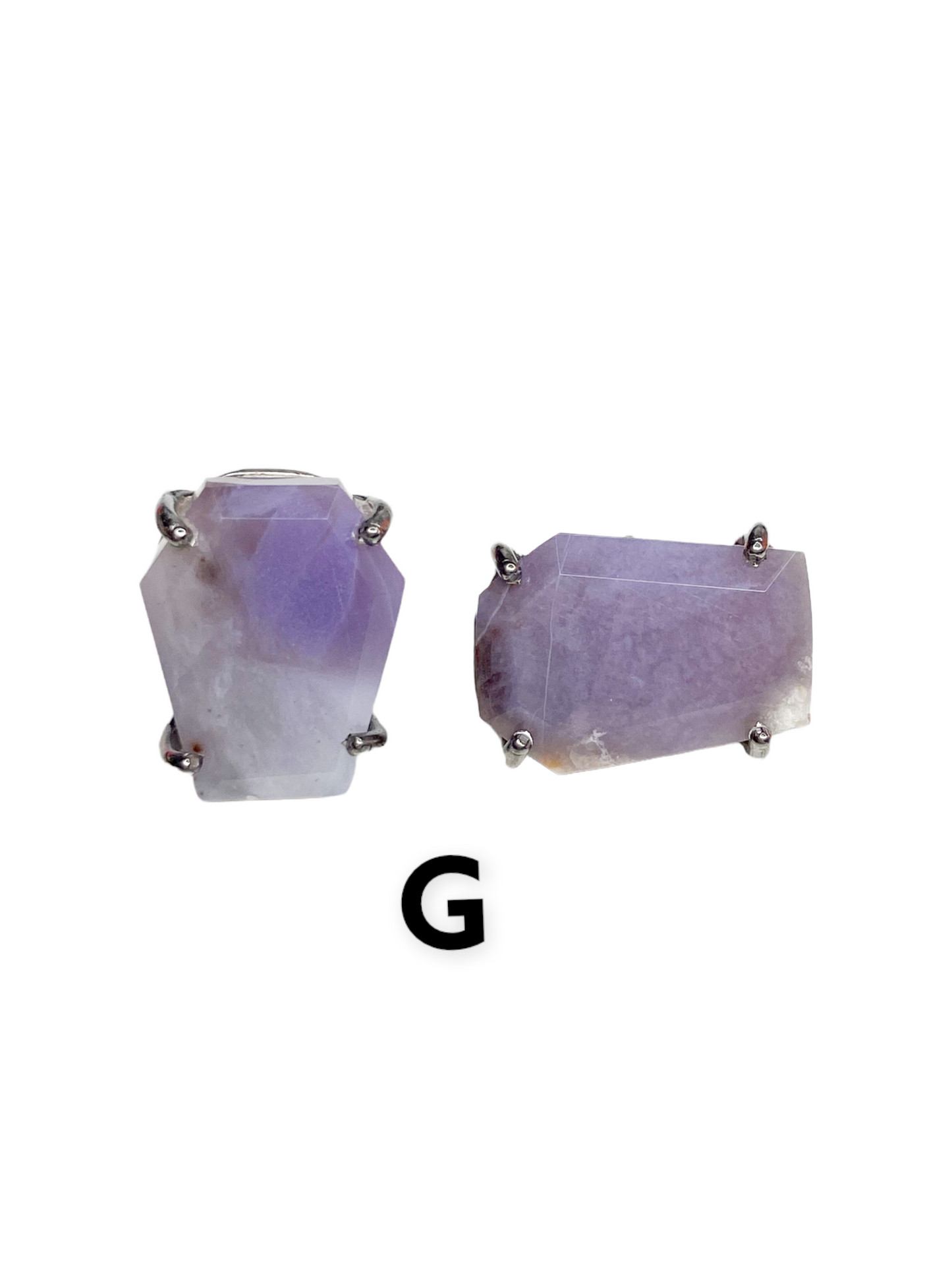 Morado Opal Coffin Studs-Solid Sterling Silver