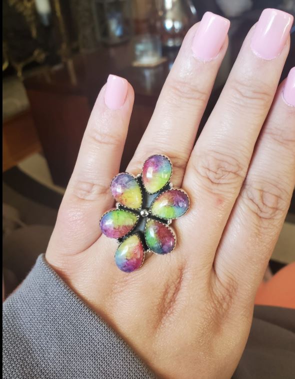 Solar Agate Adjustable Statement ring - SSS