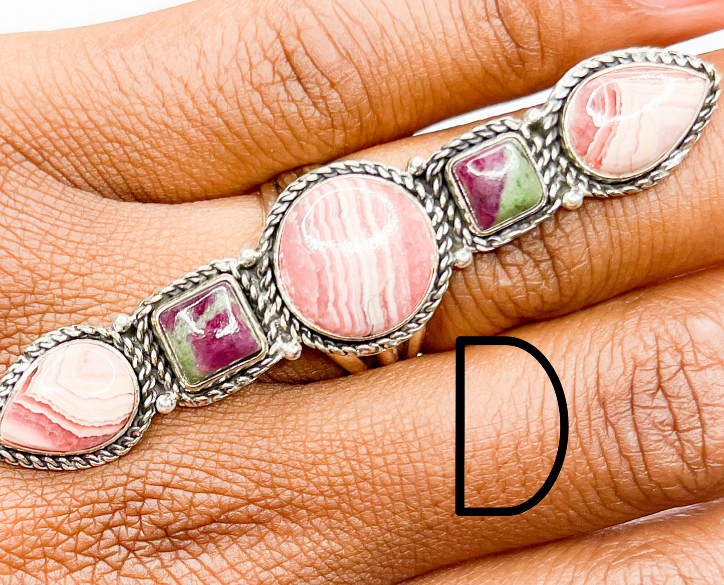 Multi Stone Adjustable Crawler Rings - Solid Sterling Silver