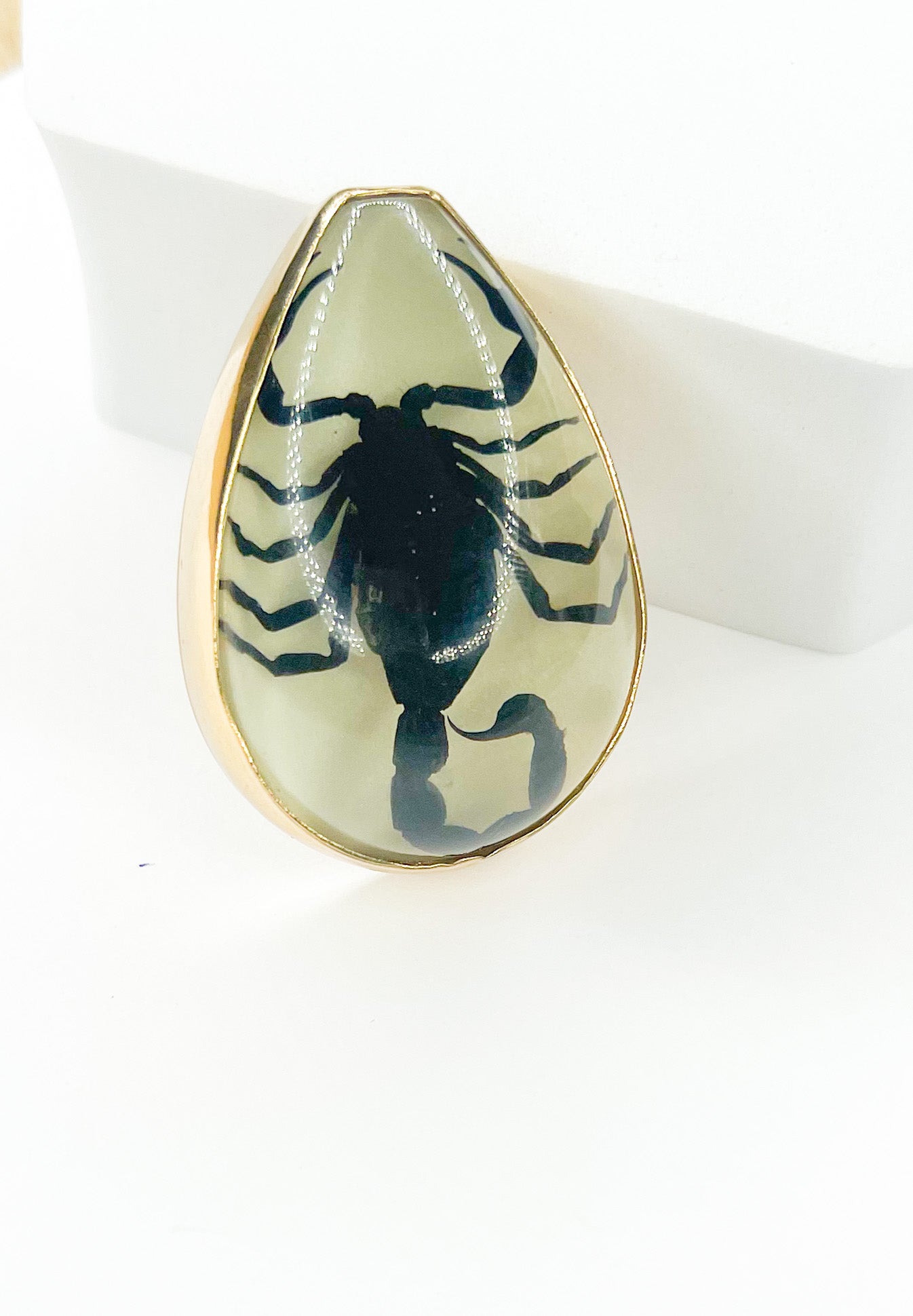Glow in the Dark Resin Scorpion Adjustable Ring - Alchemia