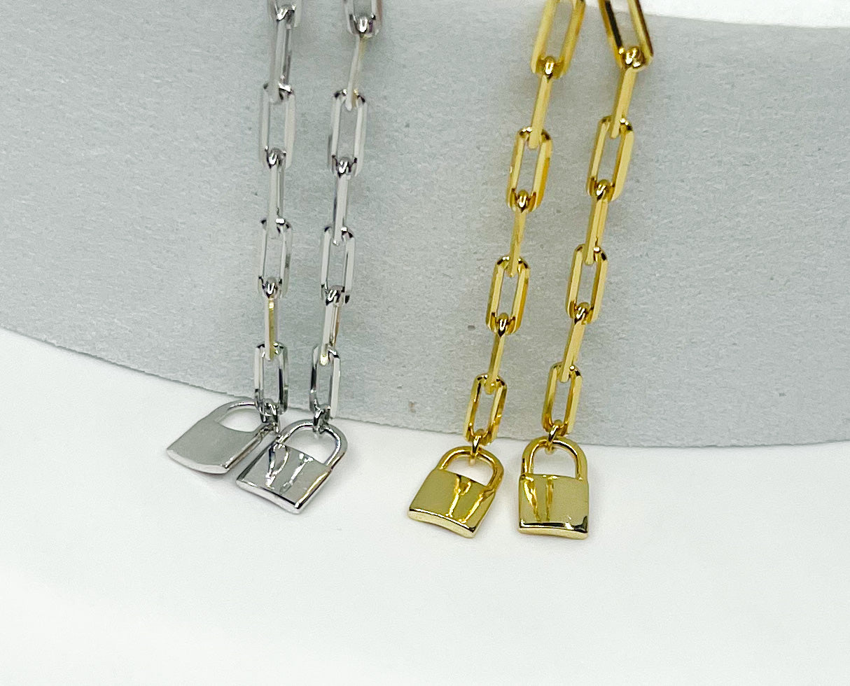 Lock Paper Clip Dangle -SSS