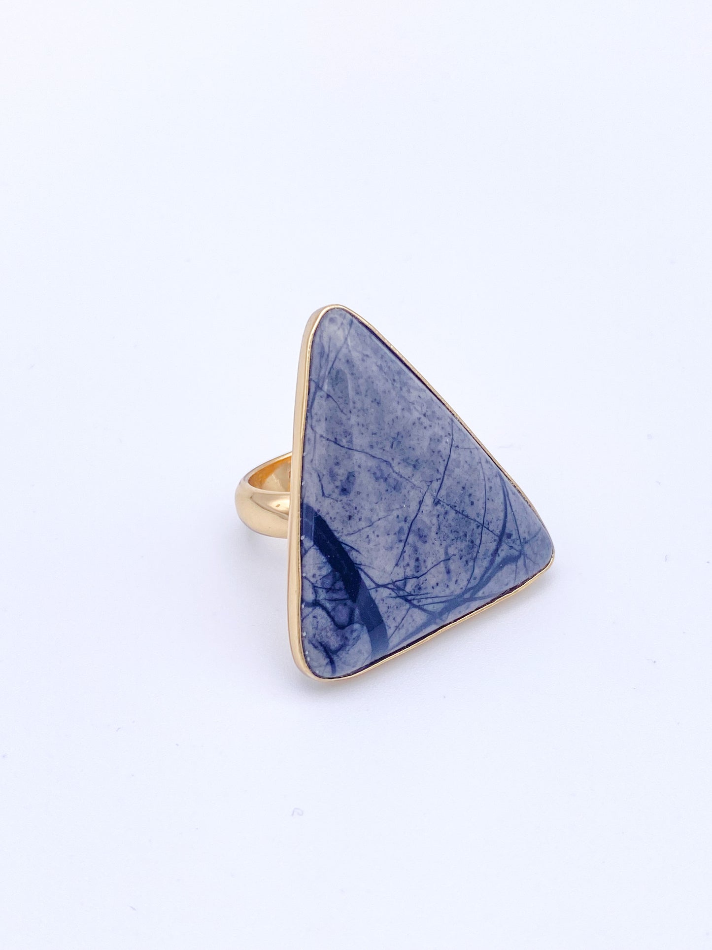 Picasso Jasper Triangle Adjustable Ring - Alchemia