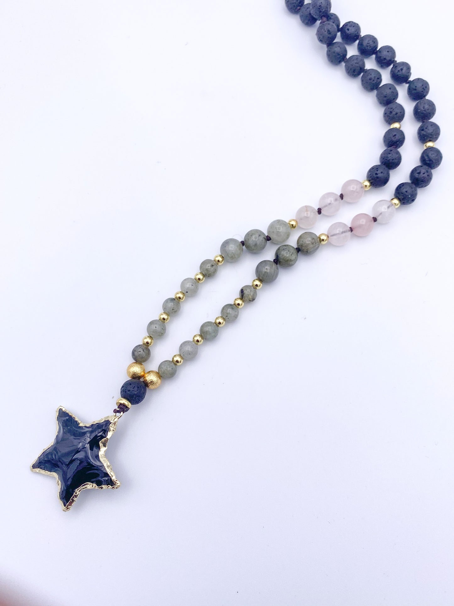 Multi-Stone Star Pendant Necklace