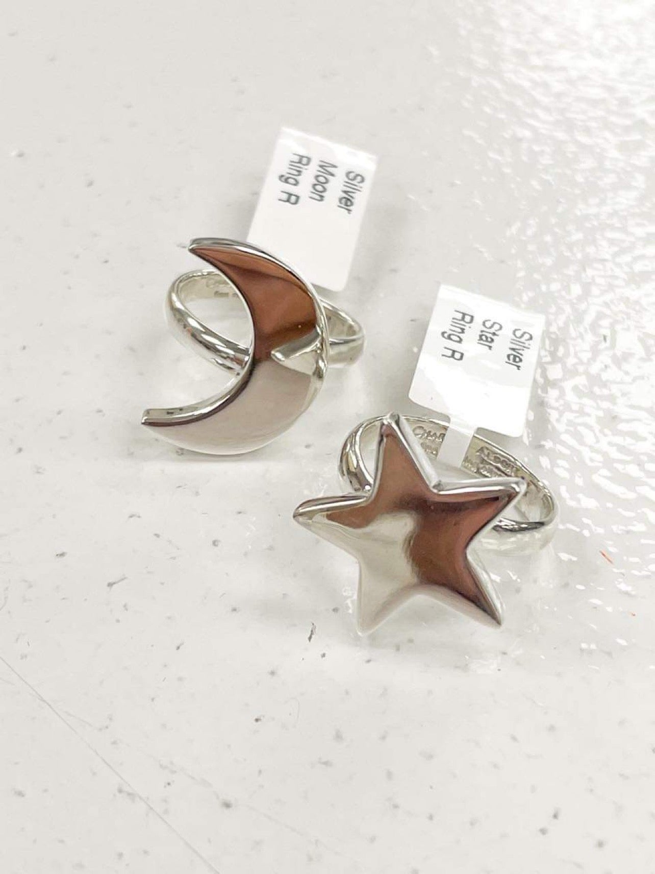 SIlver Moon/Star-Solid Sterling Silver