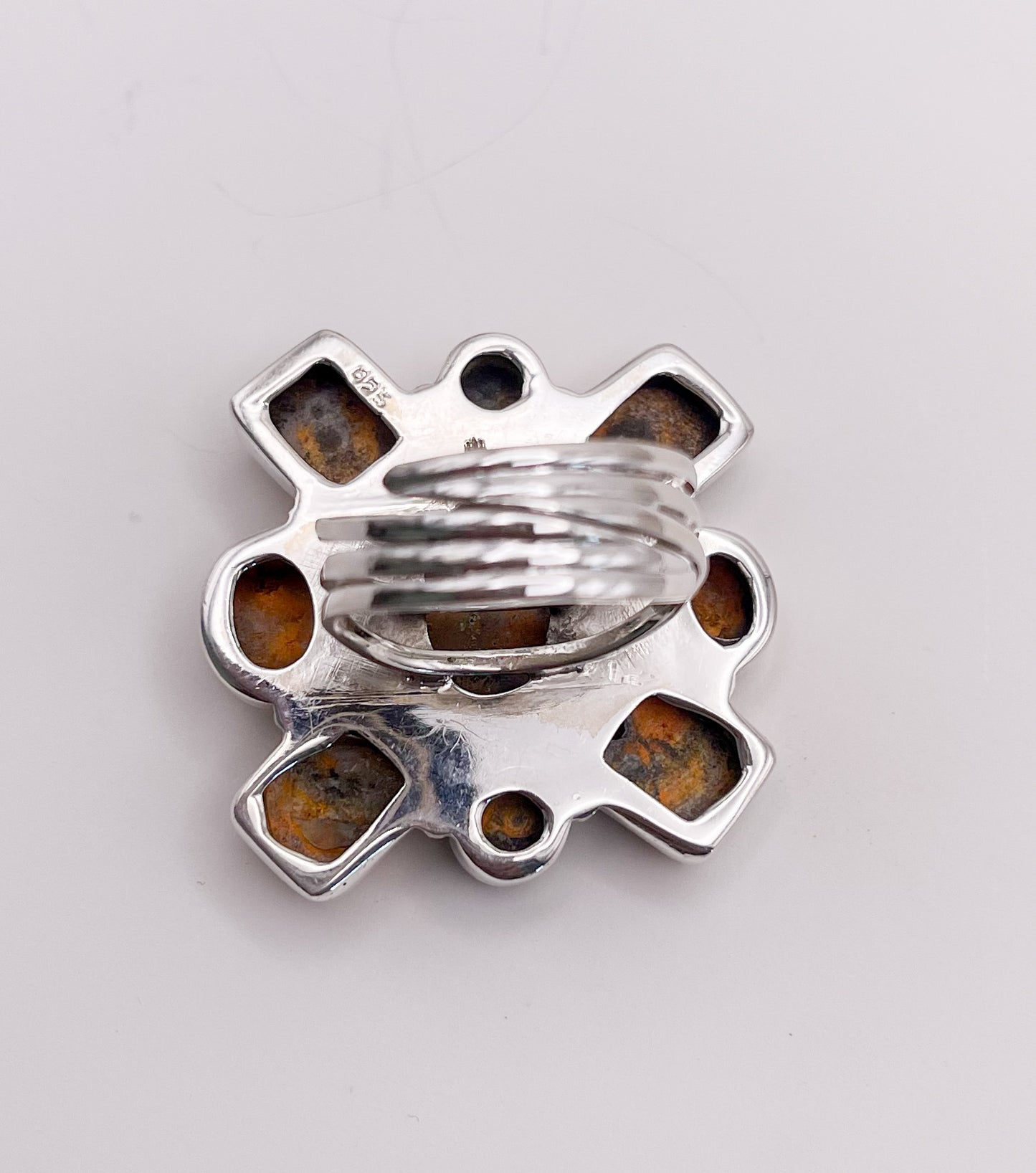Bumblebee Jasper Ring- Solid Sterling Silver