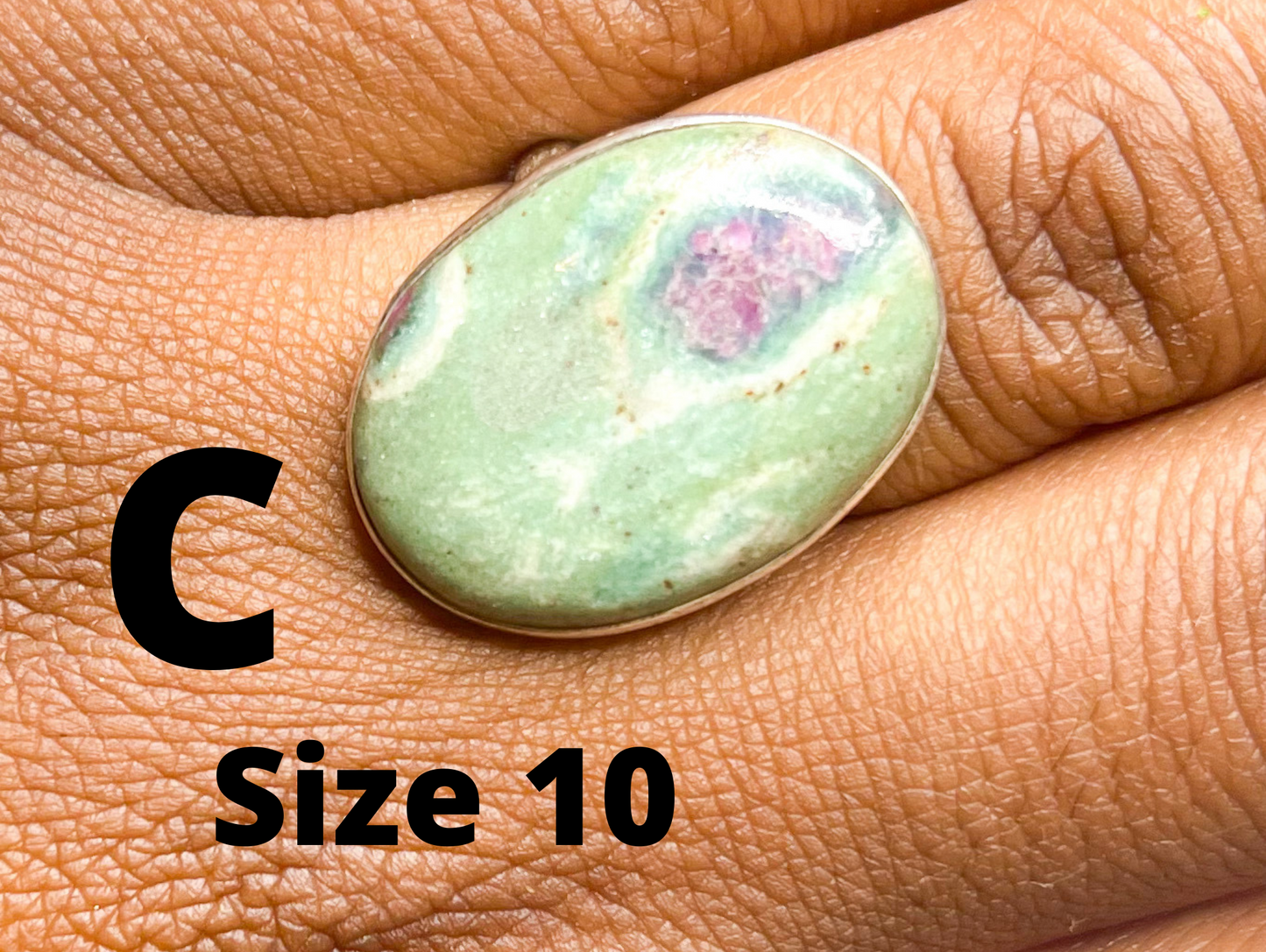 Ruby Zoisite Rings-Solid Sterling Silver