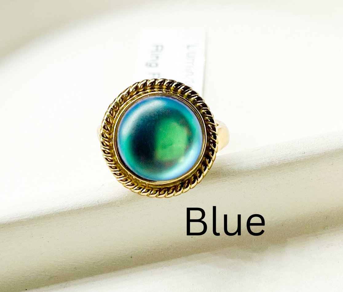 Luminite Polka Dot W Rope Bezel Ring-Alchemia