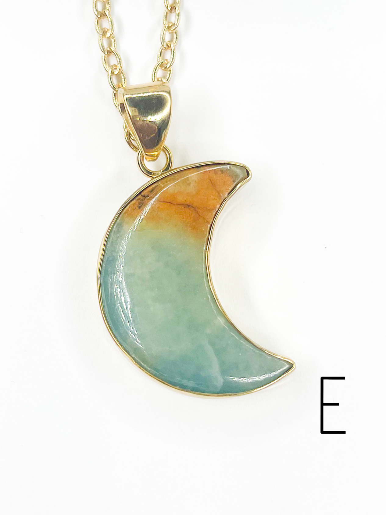 Chalcedony Moon Pendants -Alchemia