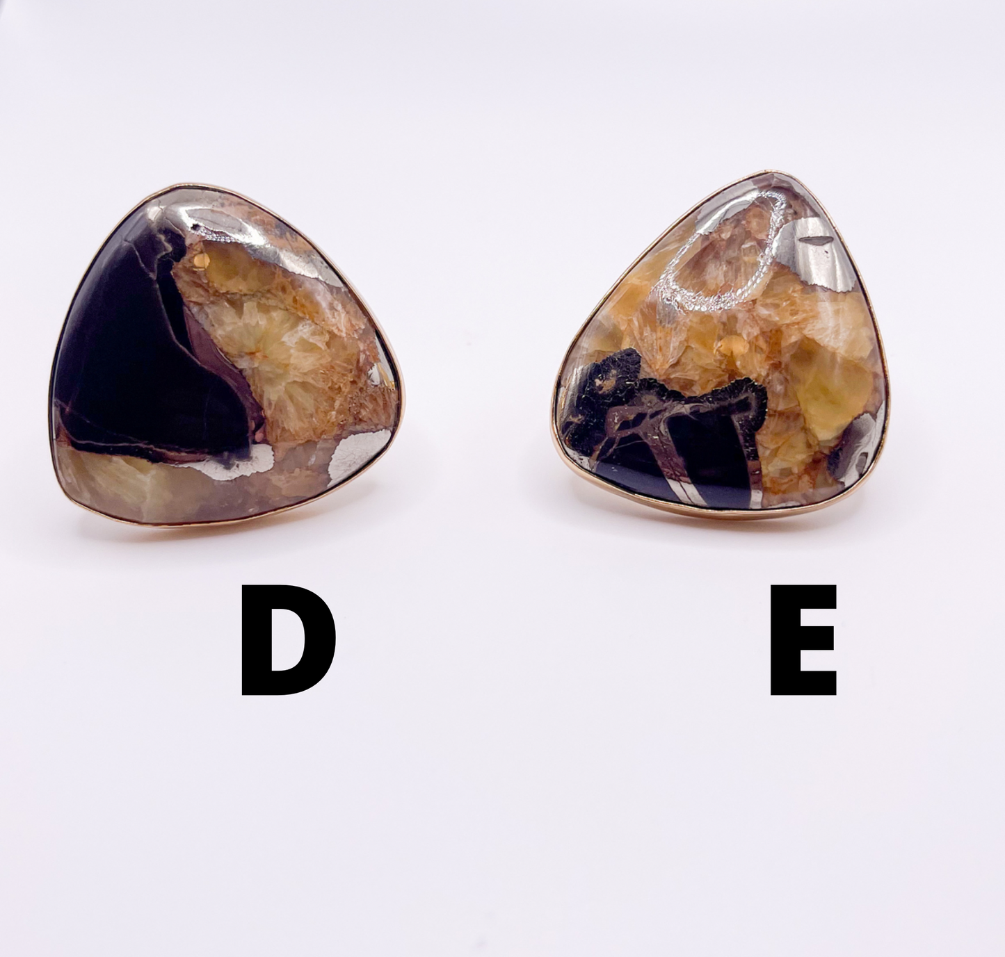 Serpentine Infused Pyrite Statement Rings-Alchemia