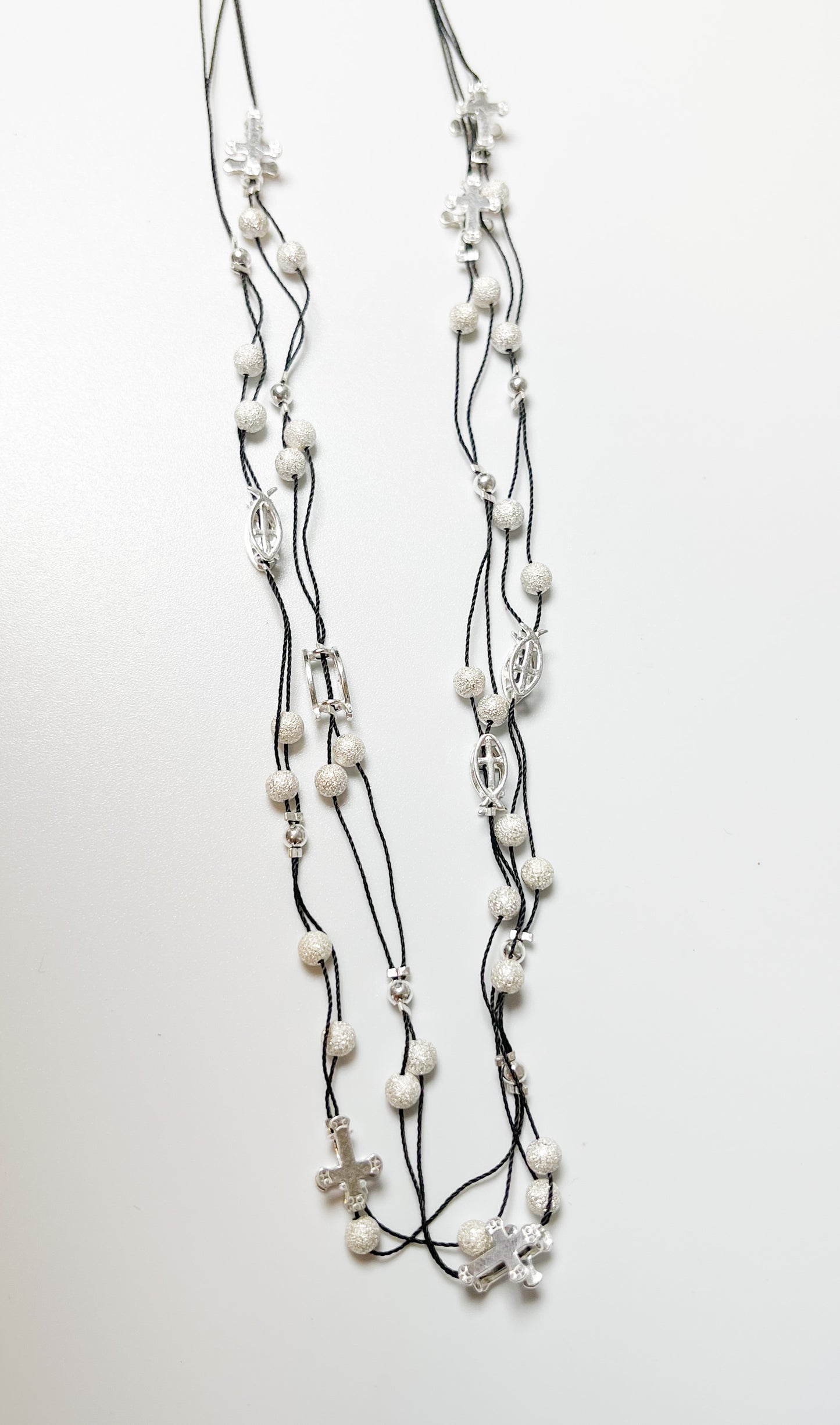 Leaves and Flower Necklace-Solid Sterling Silver