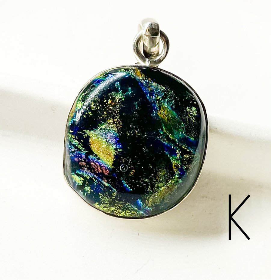Glass Pendant Mix-Solid Sterling Silver