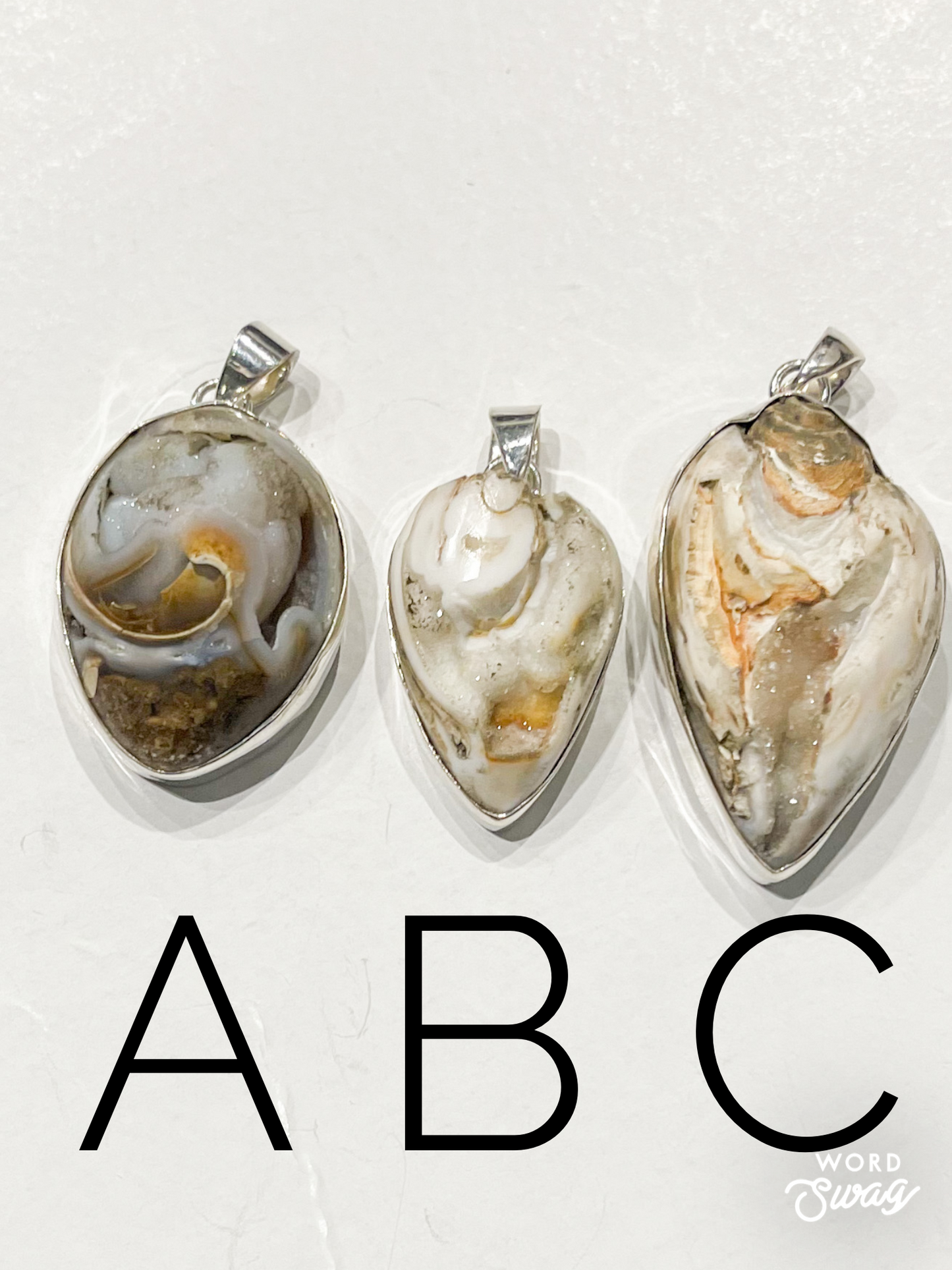 Spiral like Shell Pendant-Solid Sterling Silver