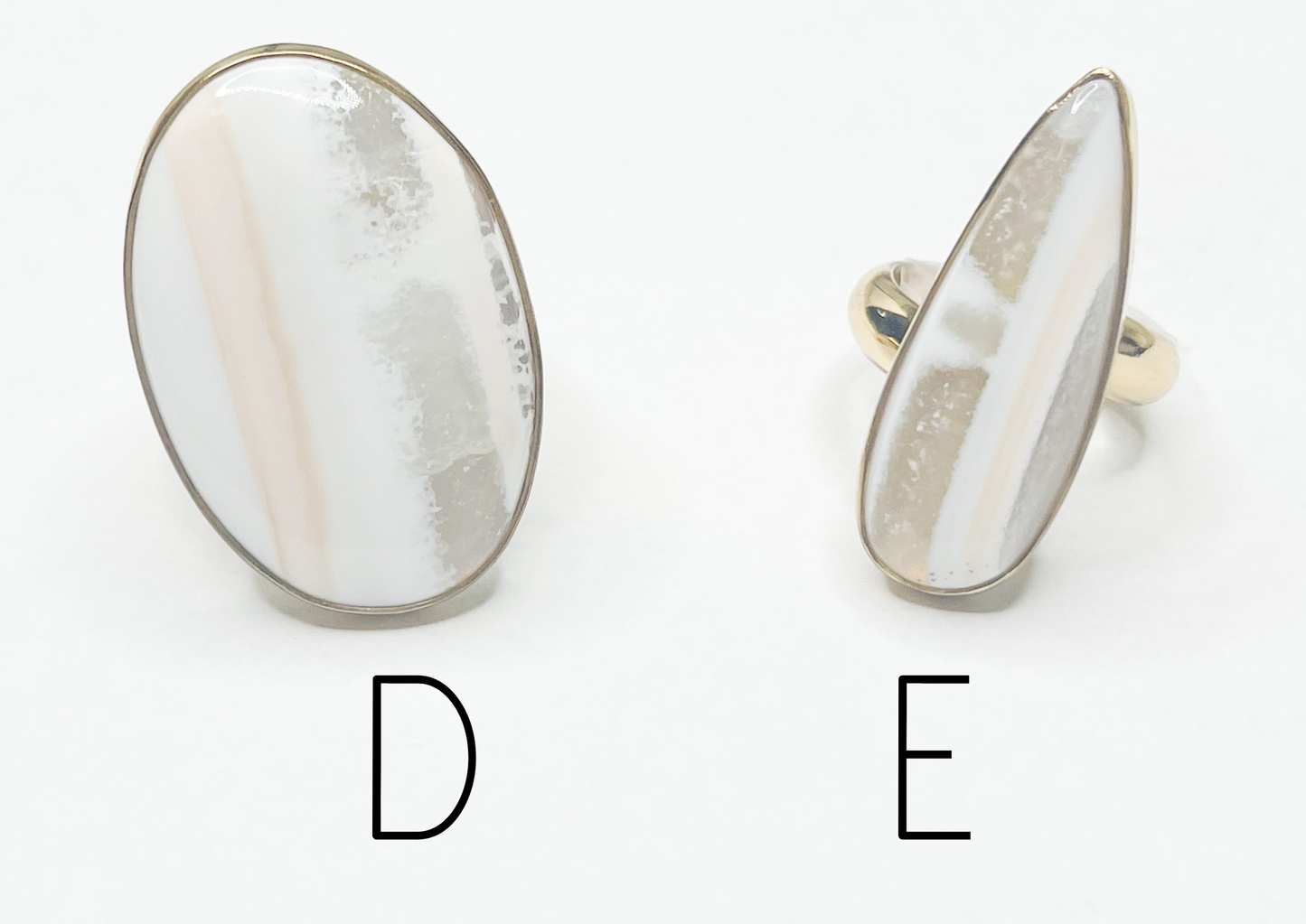 Peach Calcedony Ring Mix-Alchemia