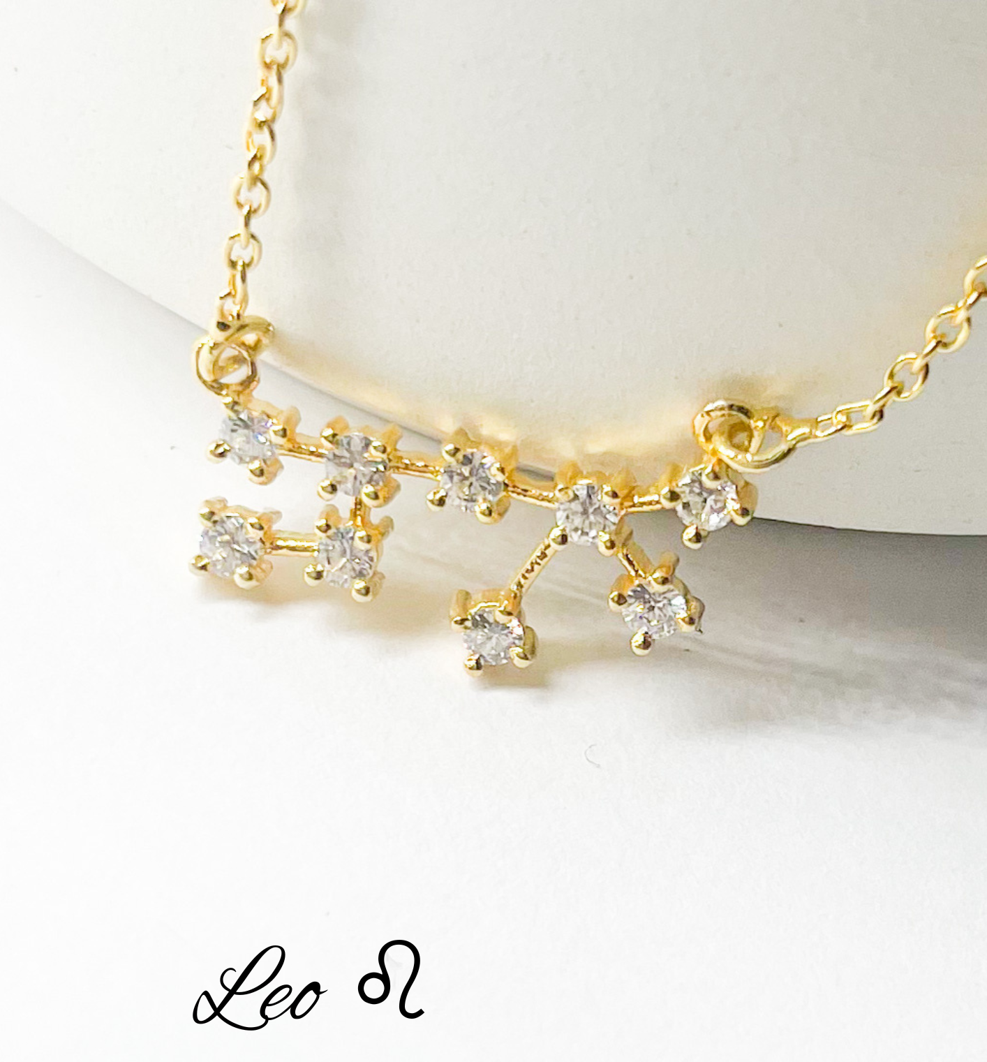 Leo Zodiac Necklace-Gold Constellation
