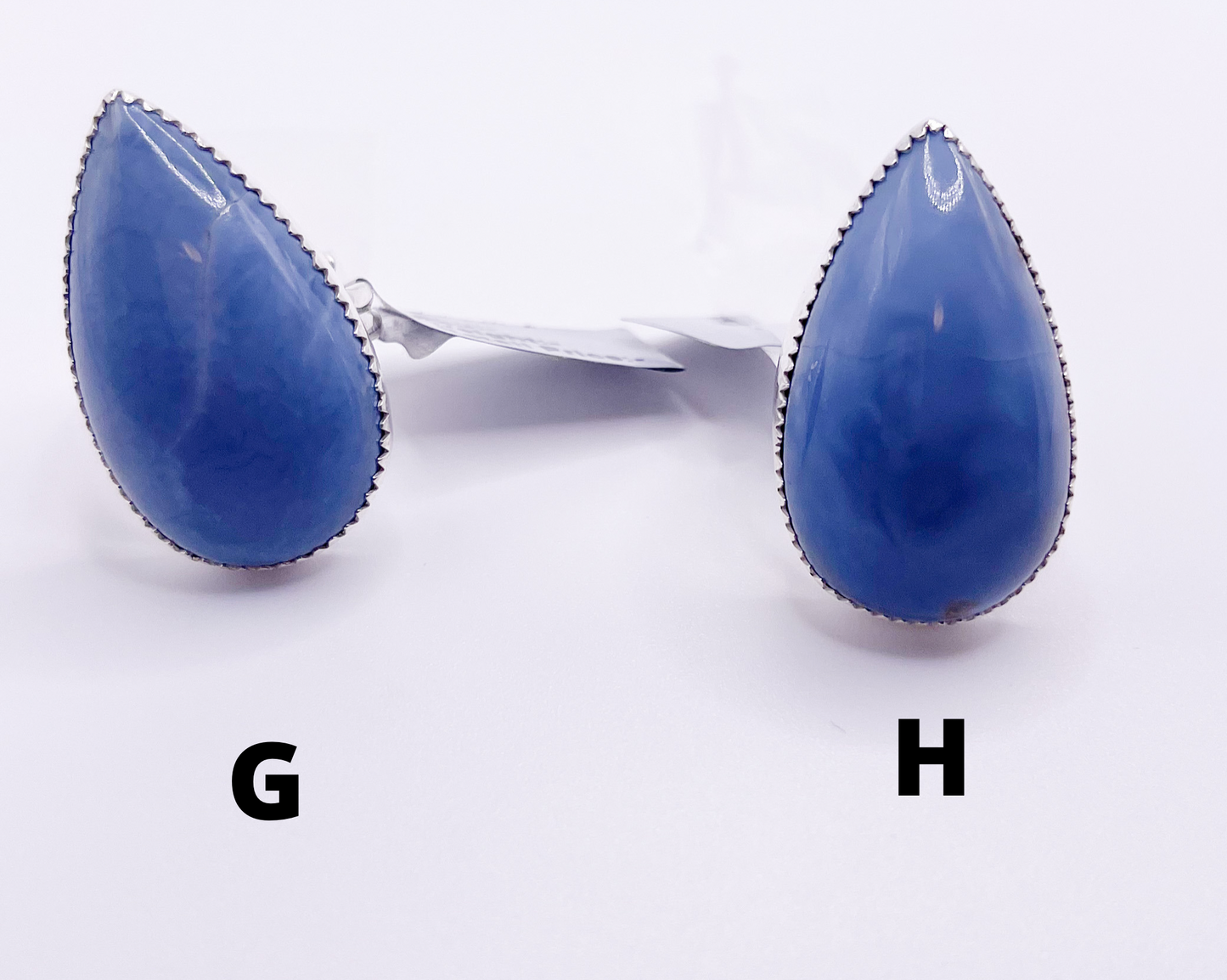 Blue Opal Tear Ring-Solid Sterling silver