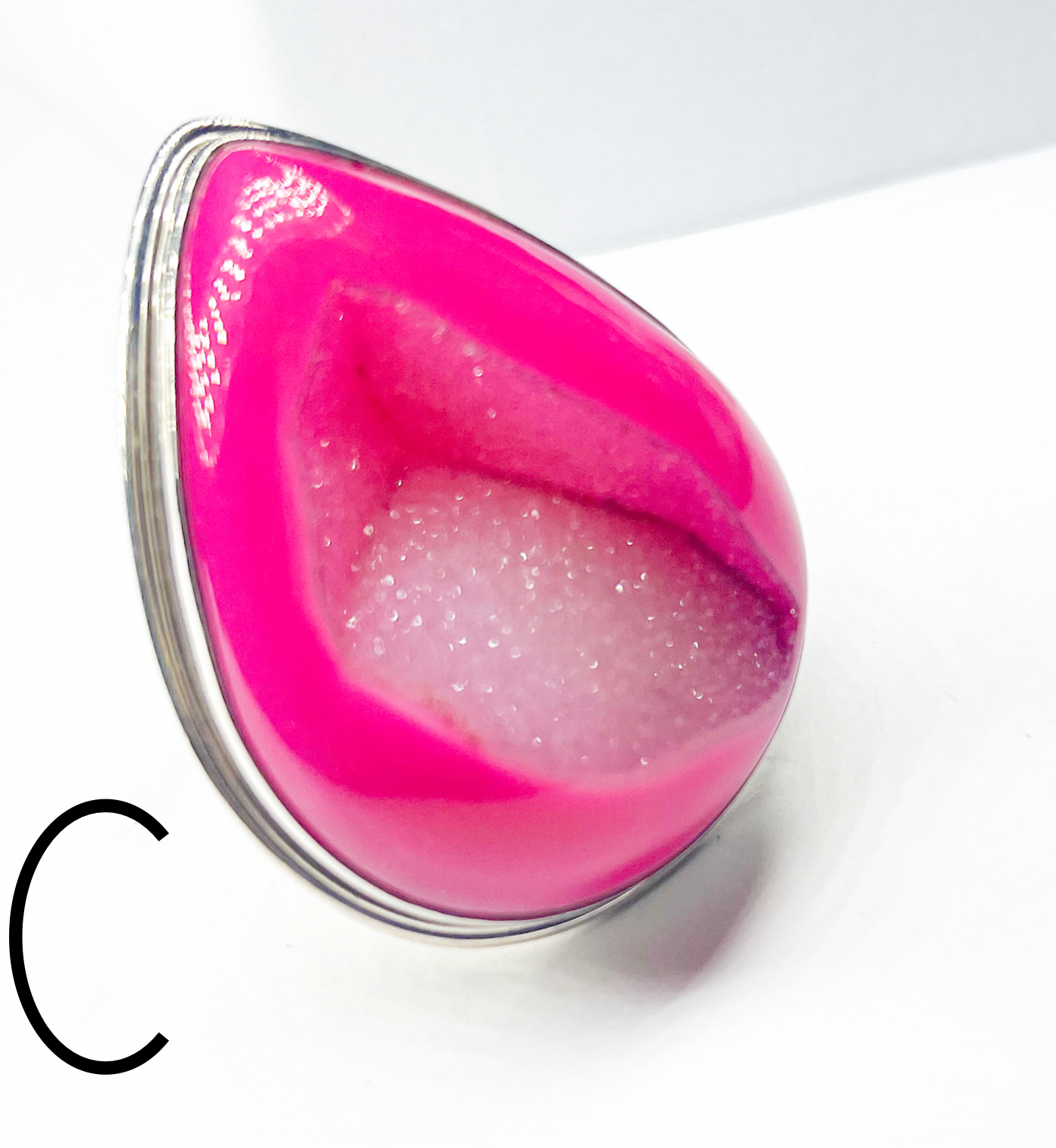 PINK DRUZY STATEMENT RING % FLERX CUFF -SSS