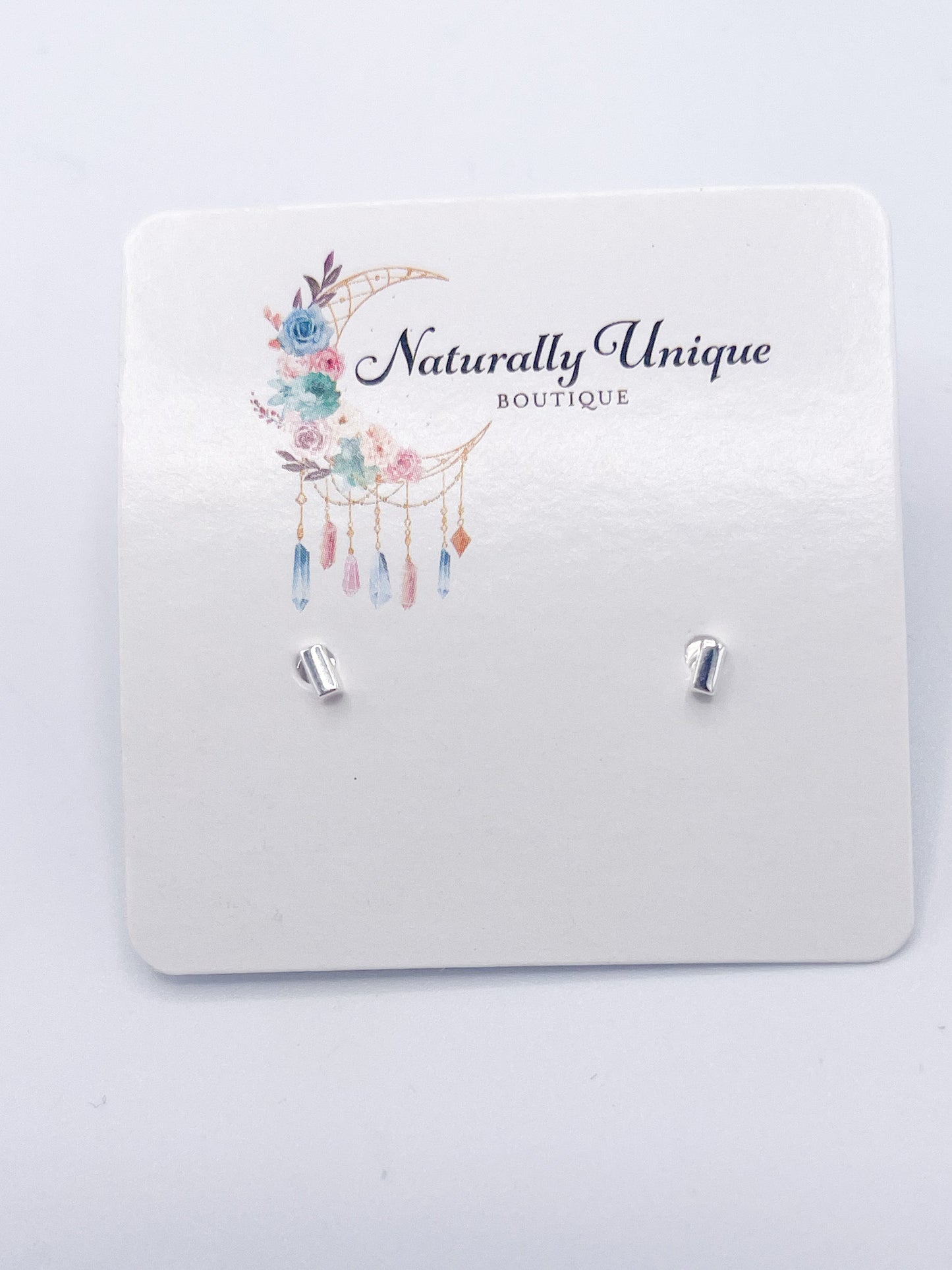 Dainty Bar Studs-Solid Sterling Silver
