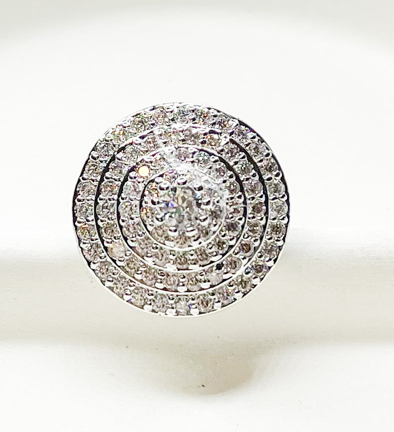 Point Of It all CZ Sized Ring-Rhodium