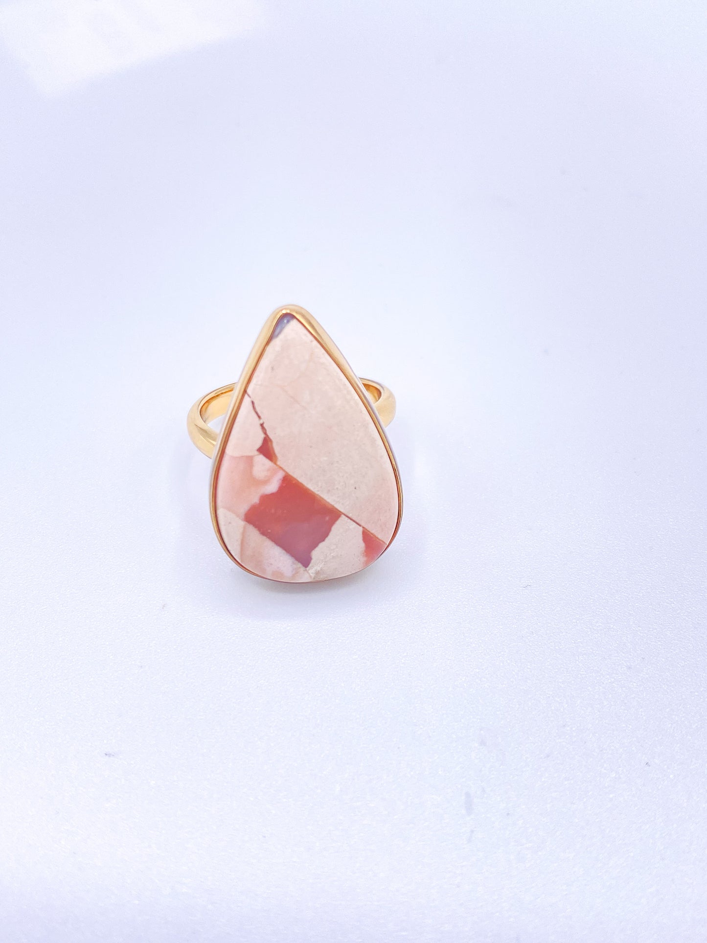 Mookaite Teardrop Adjustable Ring - Alchemia