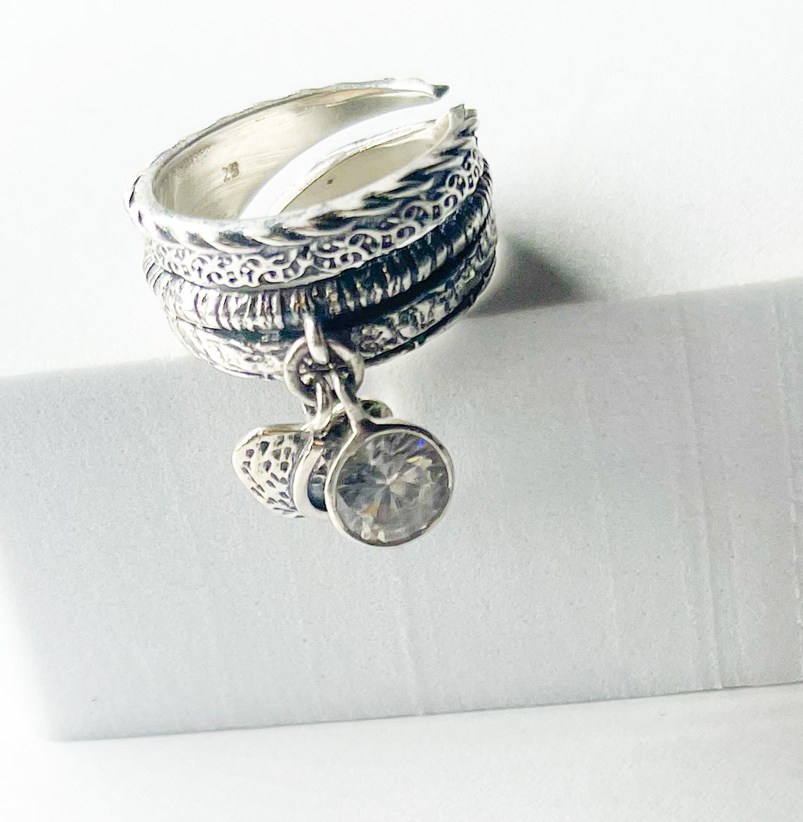 Charm Ring - Solid Sterling Silver