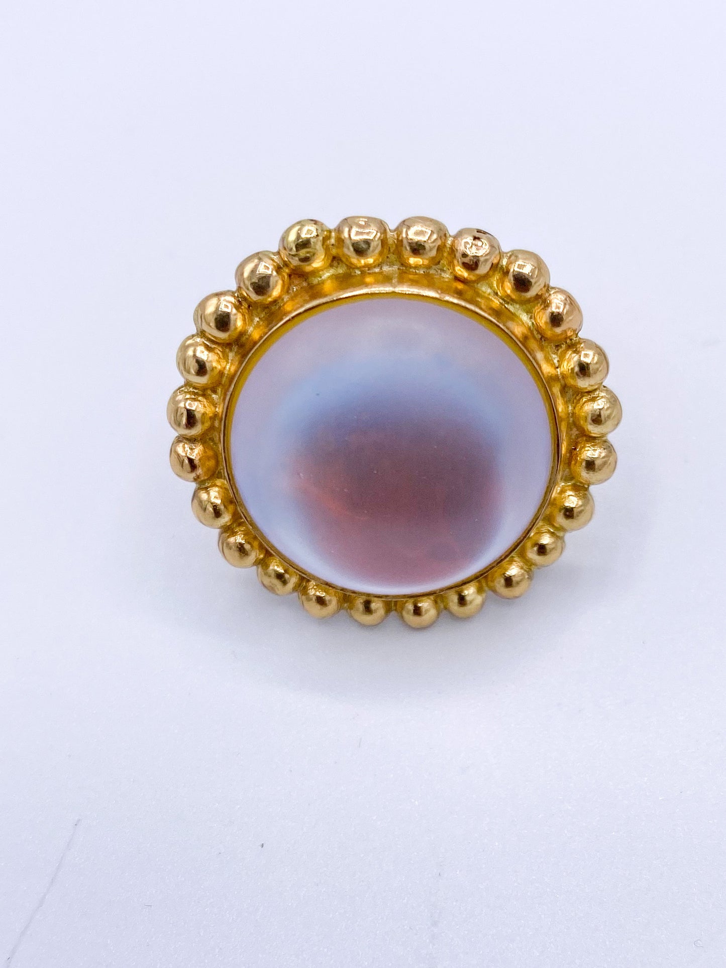 Luminite Adjustable Ring with Detailed Edge-Alchemia