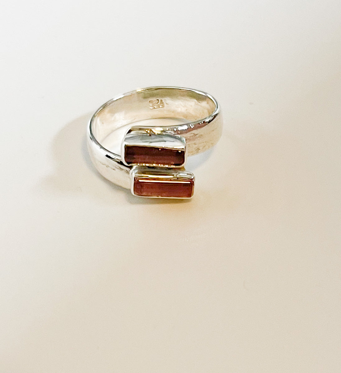 Lab Created Pink Sapphire Bypass Ring-Solid Sterling Silver
