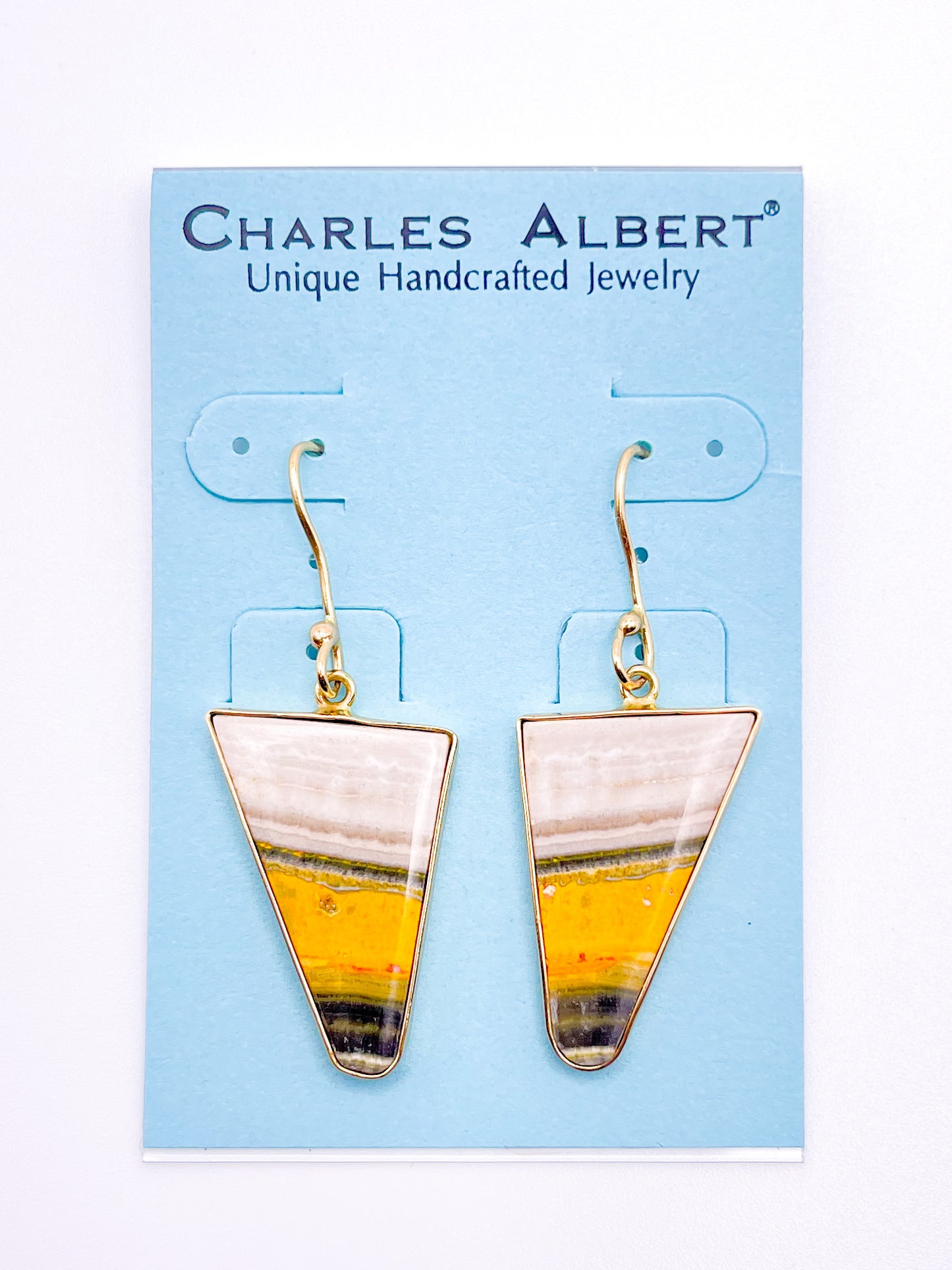 Bumble Bee Jasper Earrings-Alchemia