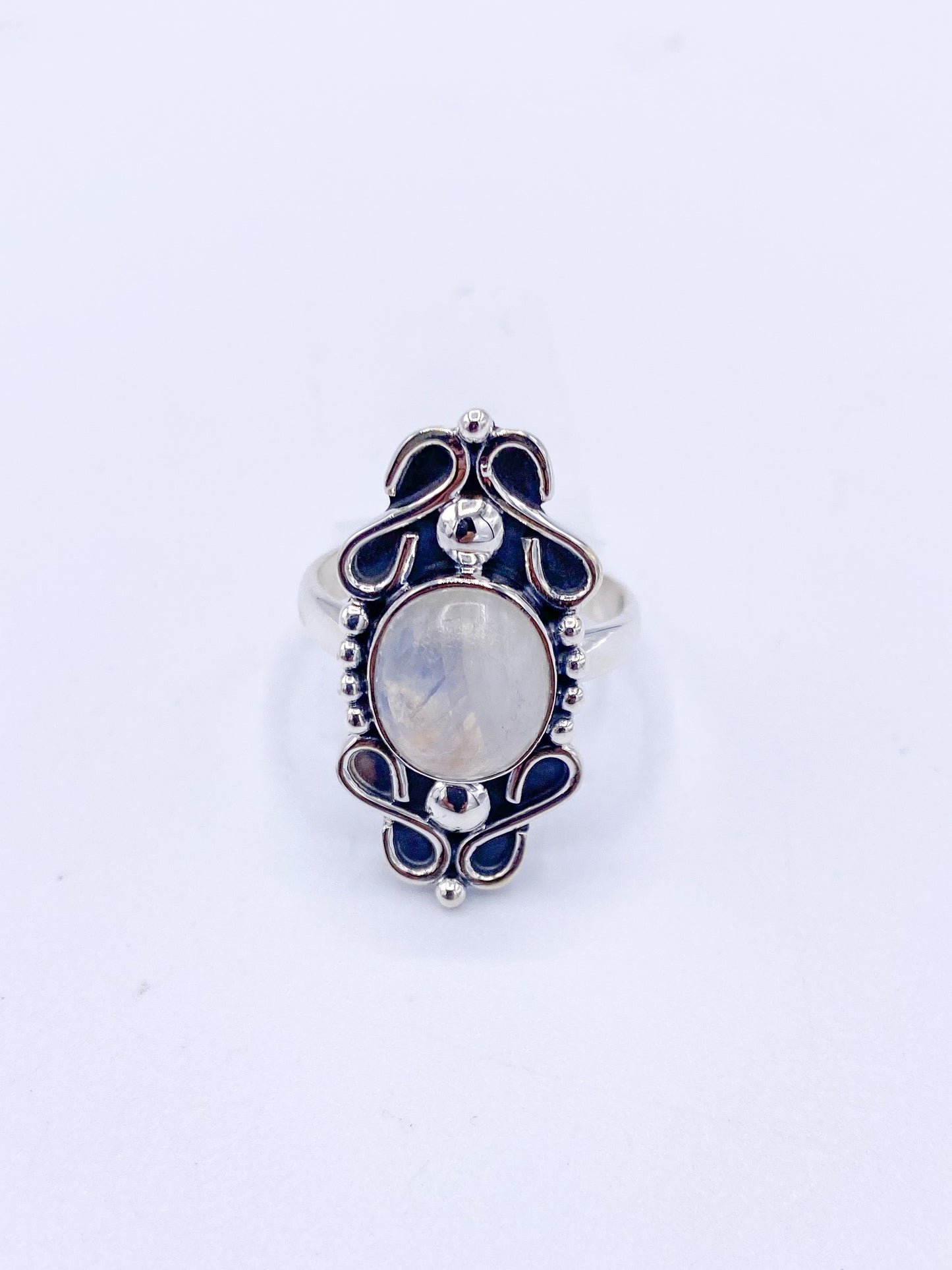 Moonstone Ring-Solid Sterling Silver