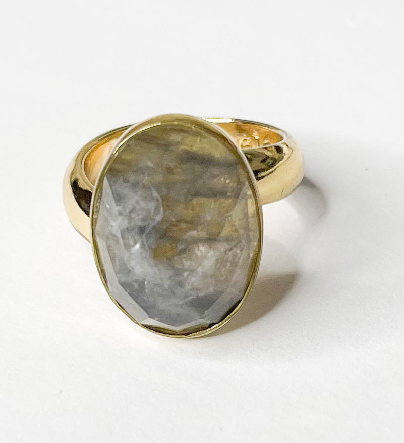 Tourmaline Quartz ring-Alchemia