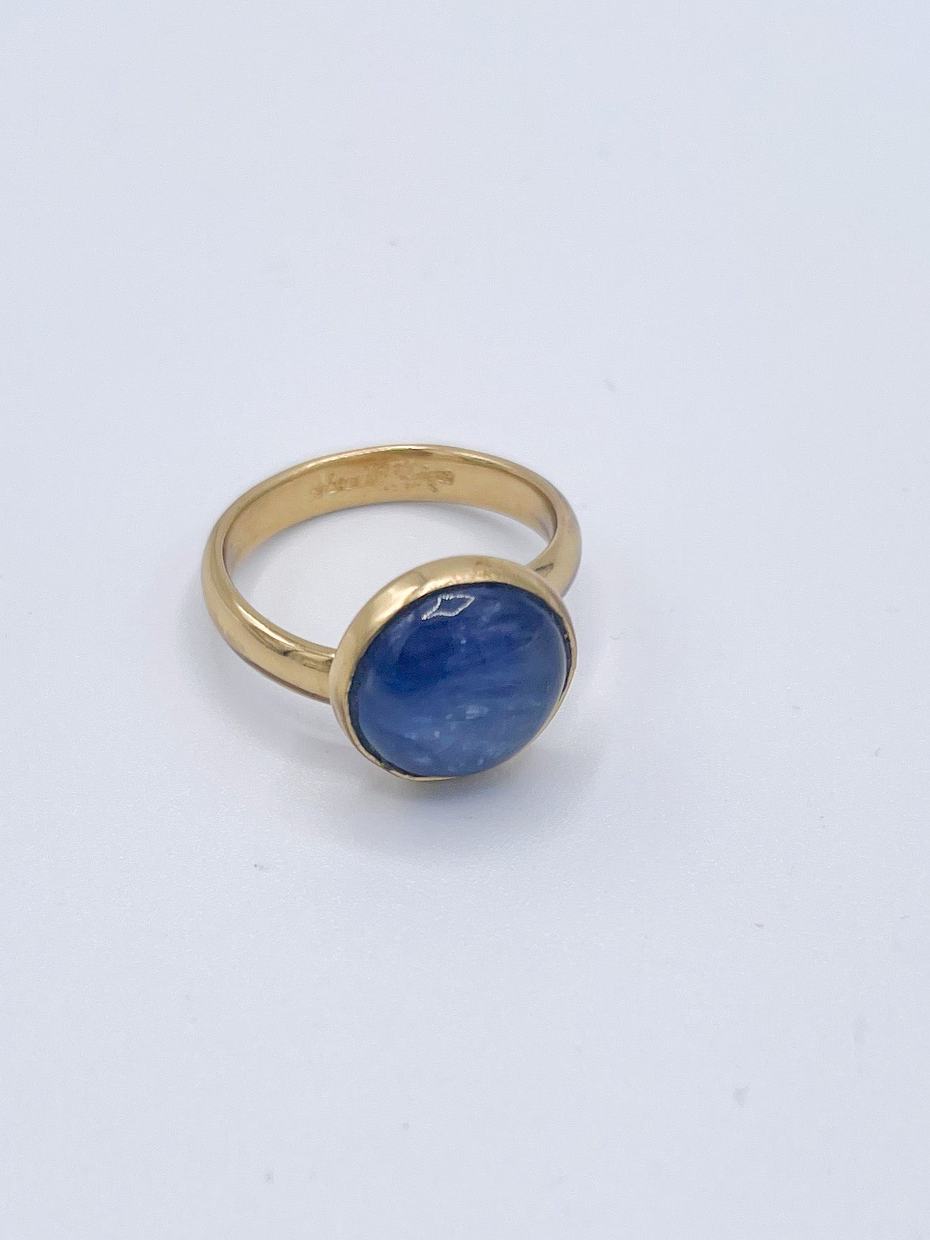 Kyanite Dainty Polka Dot Adjustable Ring-Alchemia
