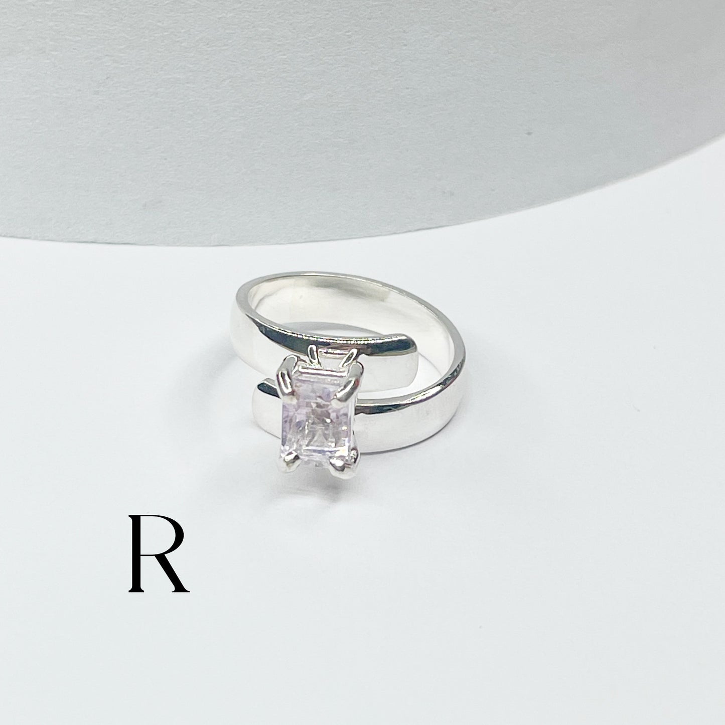 Natural Kunzite Prong Set-Solid Sterling Silver