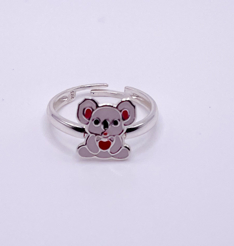Kids Dainty Rings SSS-koala Bear