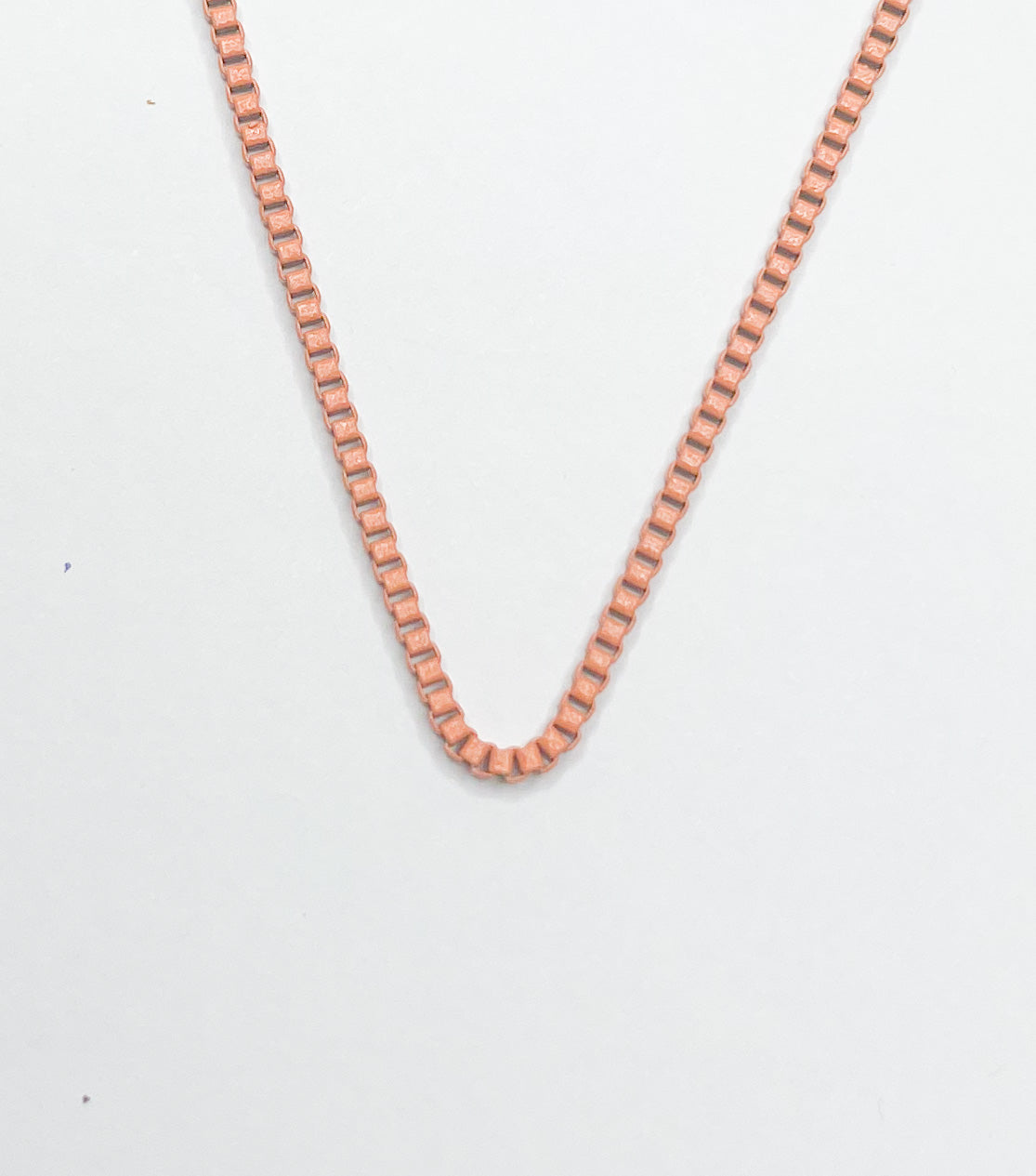 Orange Enamel Gold Filled Chain